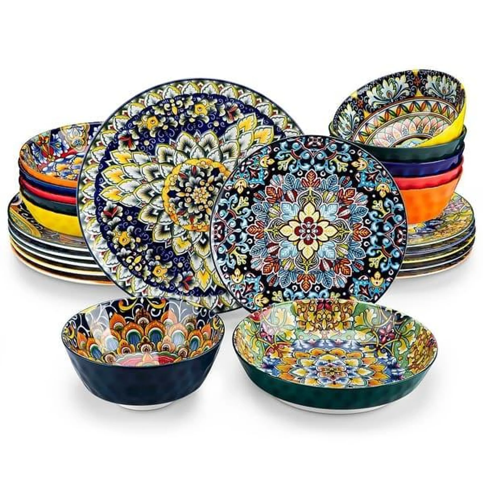 vancasso Bohemian Porcelain Pattern Dinnerware Set