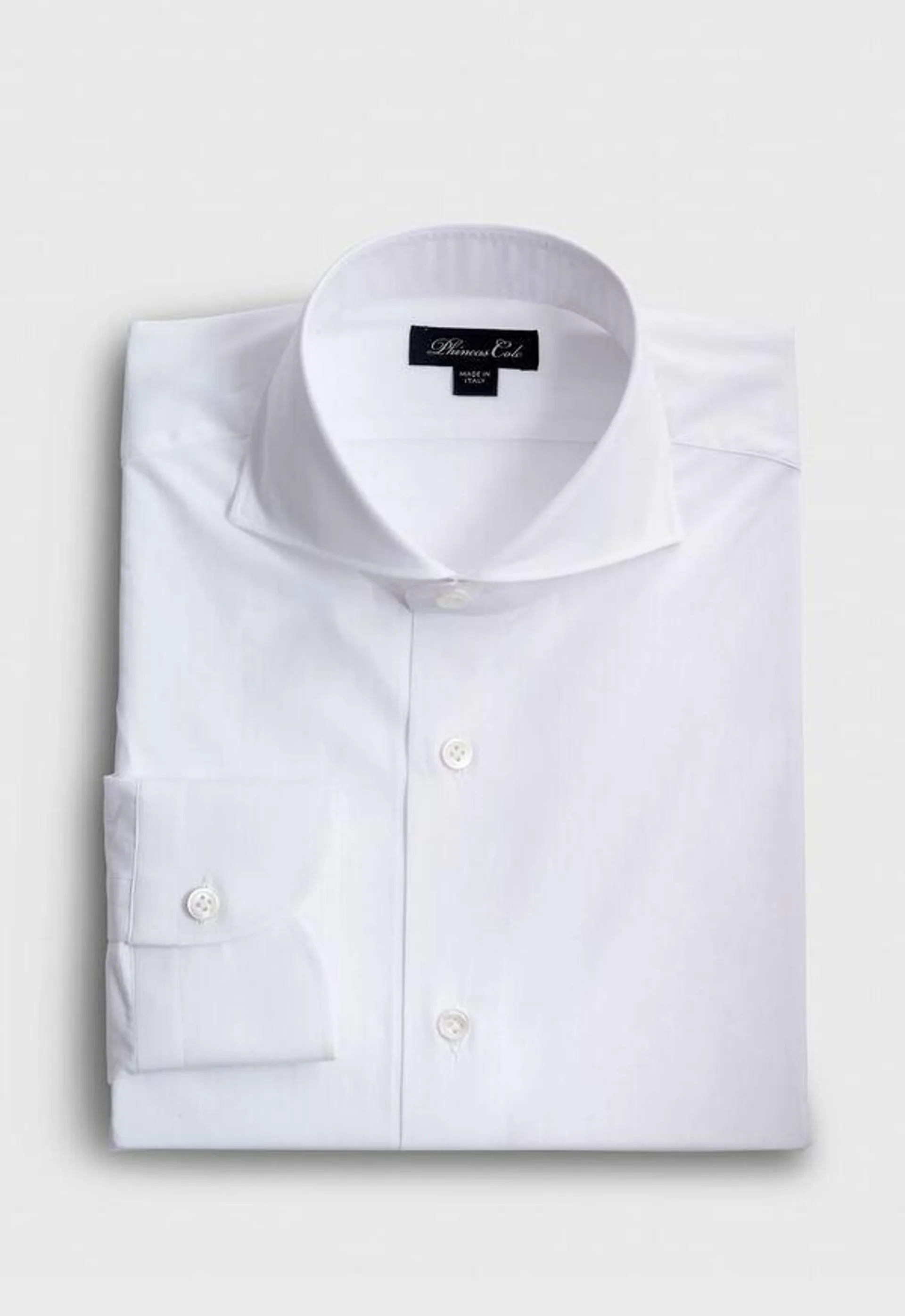 White Spread Collar Shirt