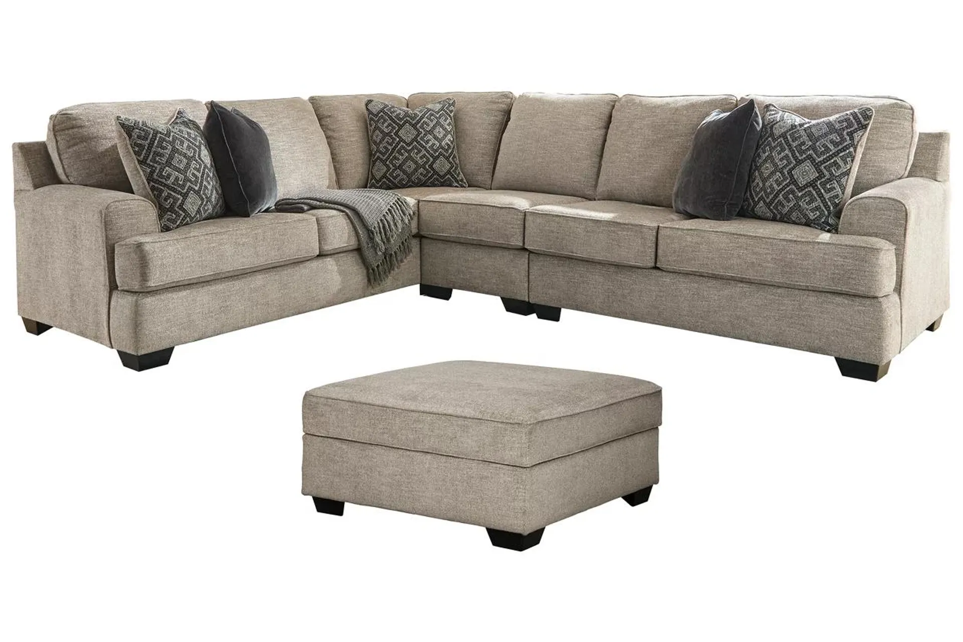 Bovarian 3-Piece Sectional with Ottoman