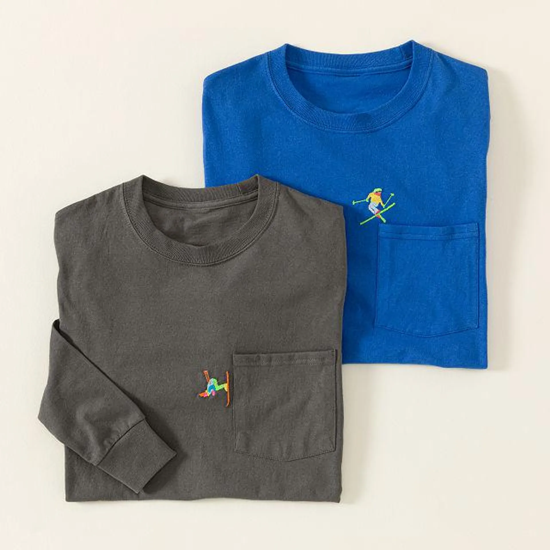 On the Slopes Embroidered Pocket Shirt