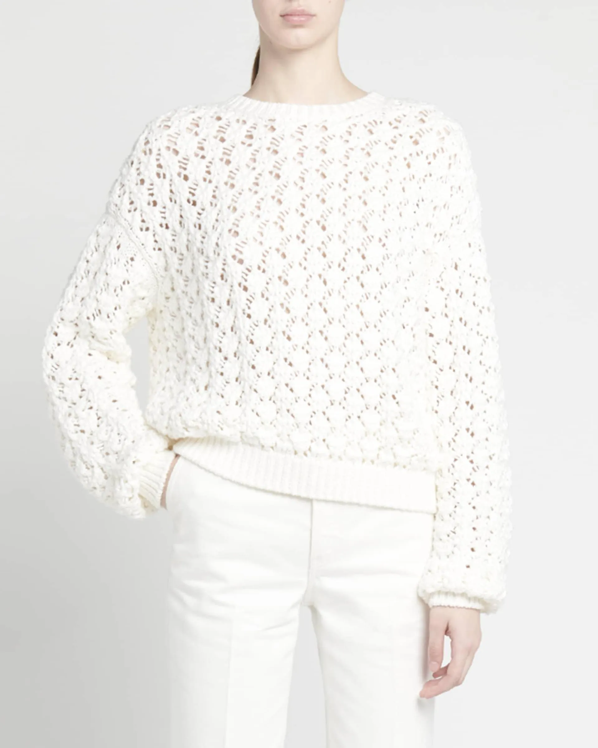 Nikko Open-Knit Crewneck