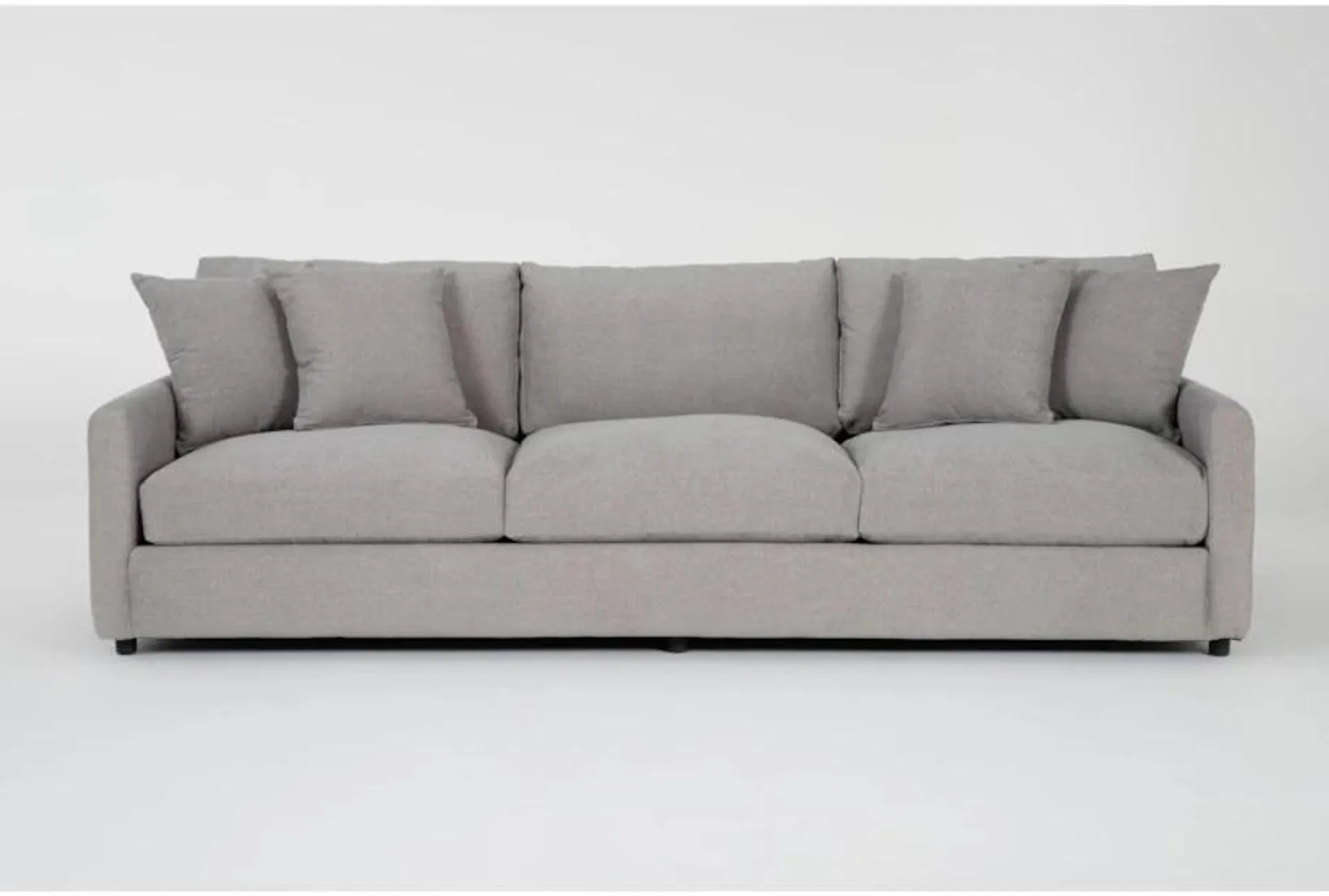 Lars 104" Fabric Grey Chenille Sofa