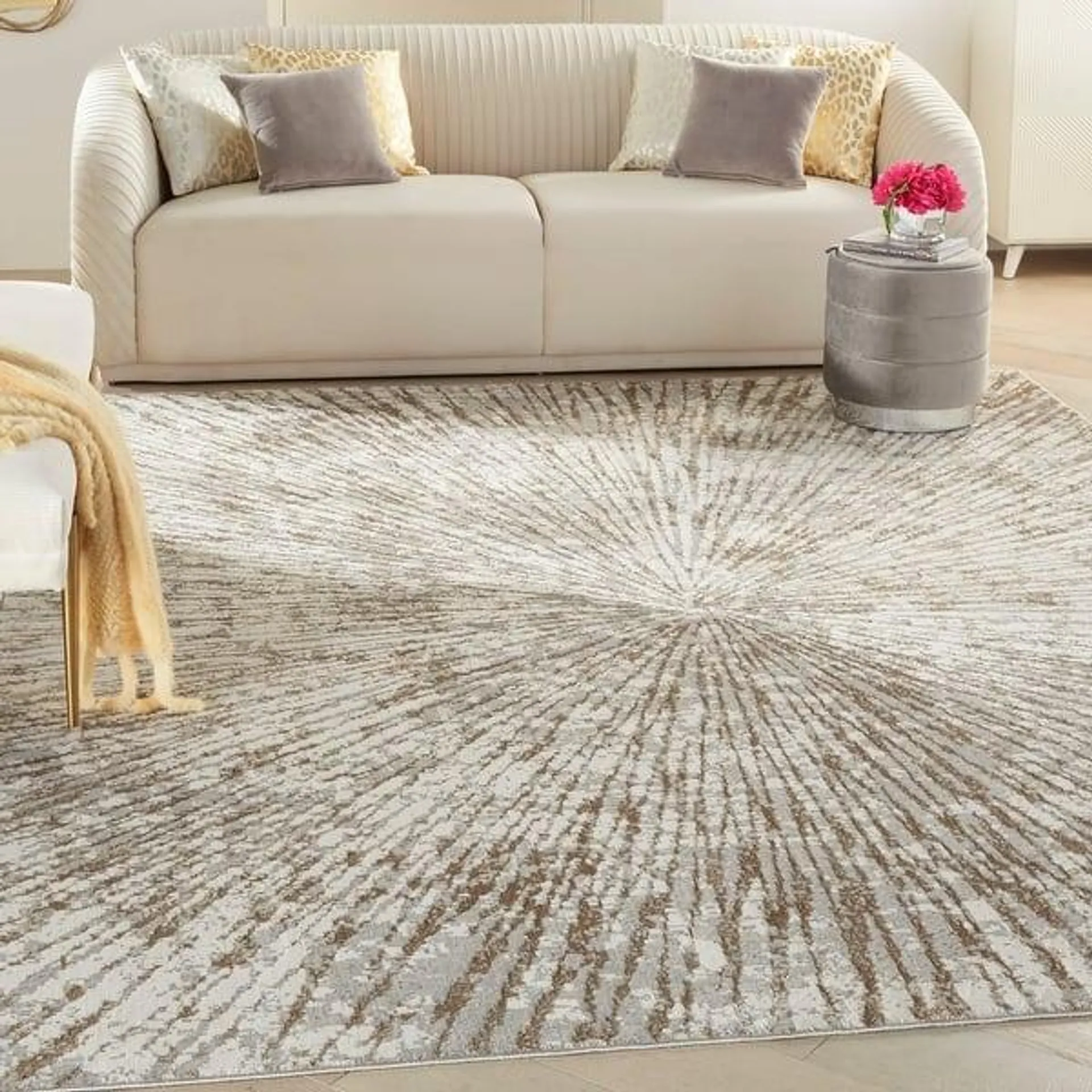 Inspire Me! Home Décor Metallic Modern Abstract Area Rug