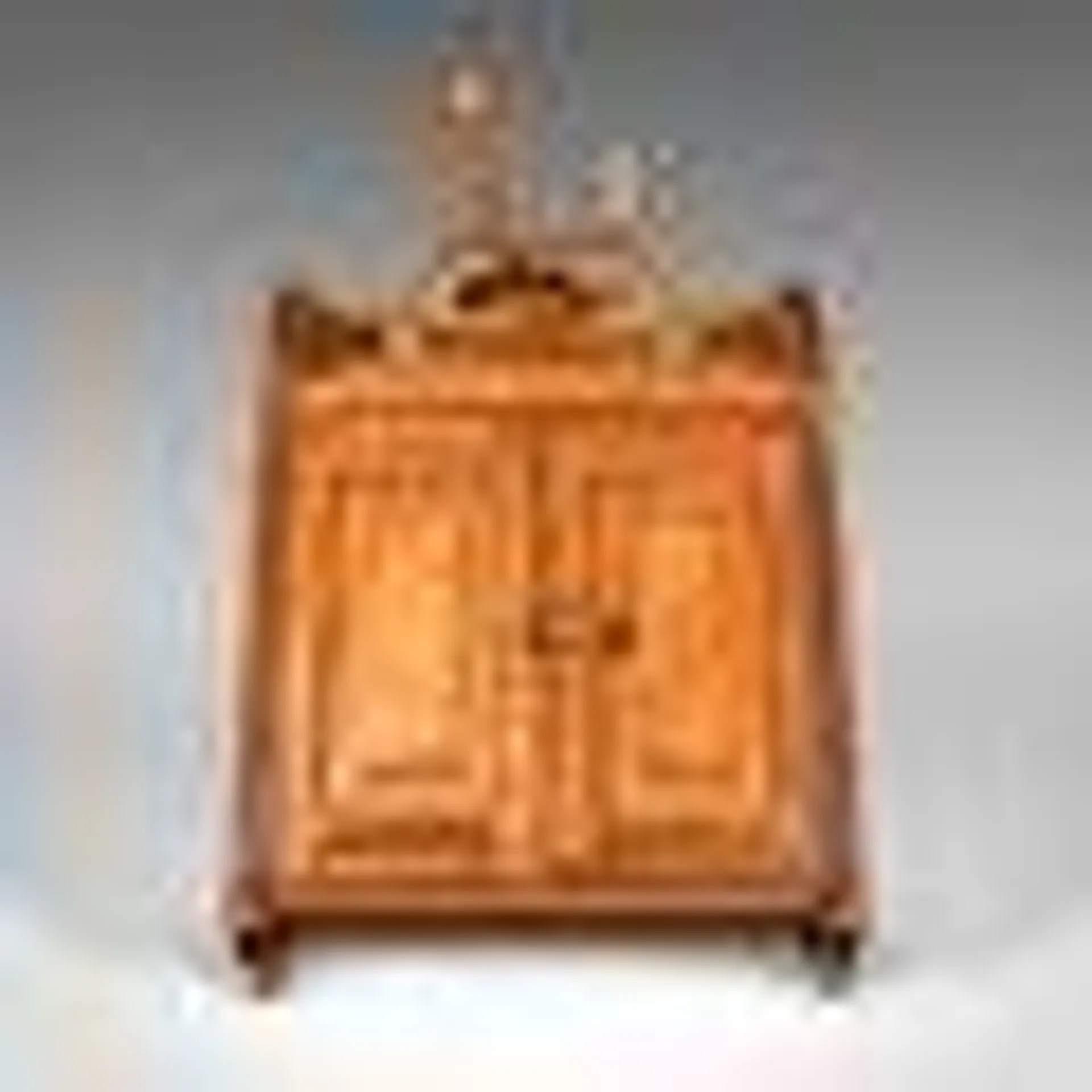 Antique Scottish Fireside Fuel Store in Walnut and Brass, 1860, Set of 3