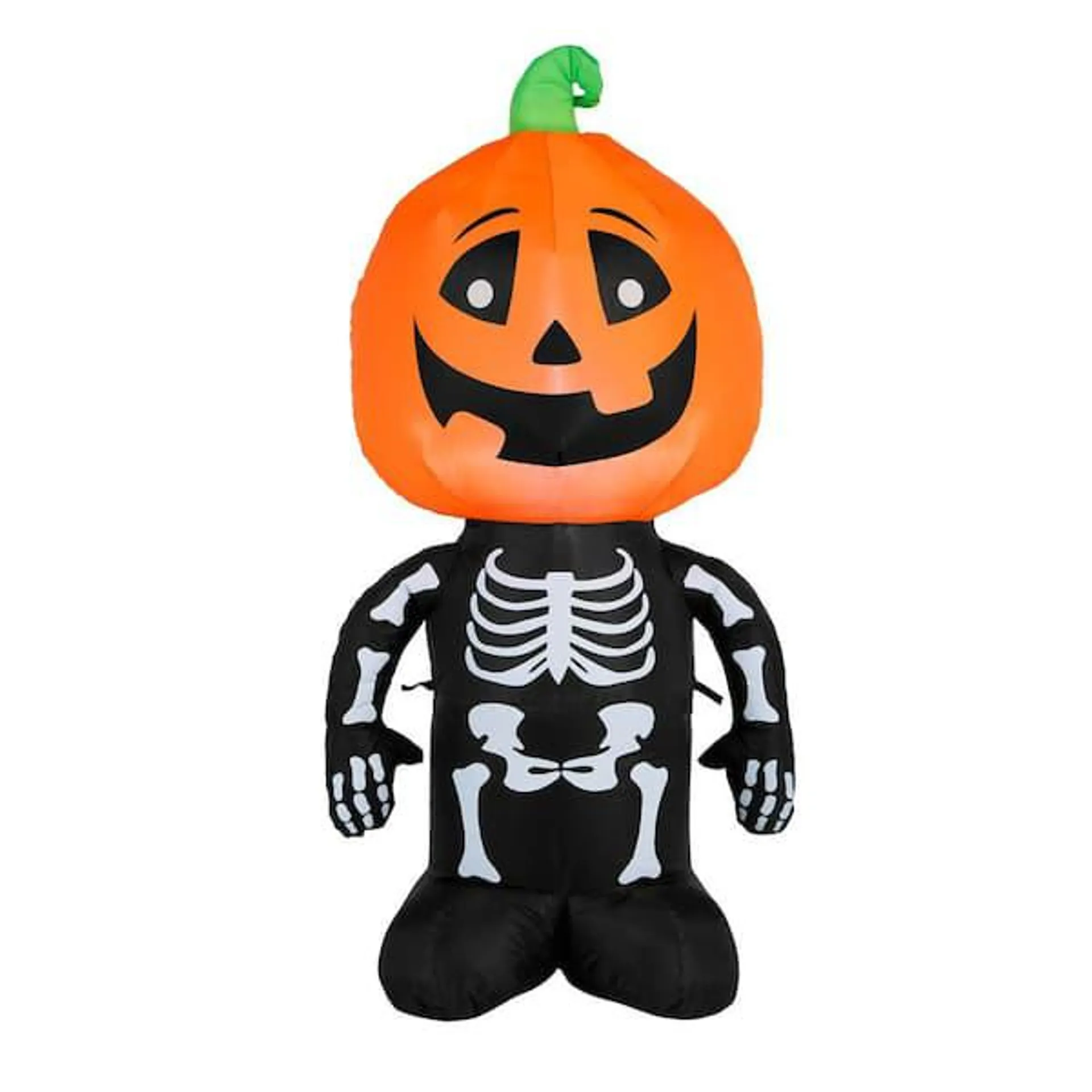 3.5 ft. LED Jack-O-Lantern Head Skeleton Inflatable