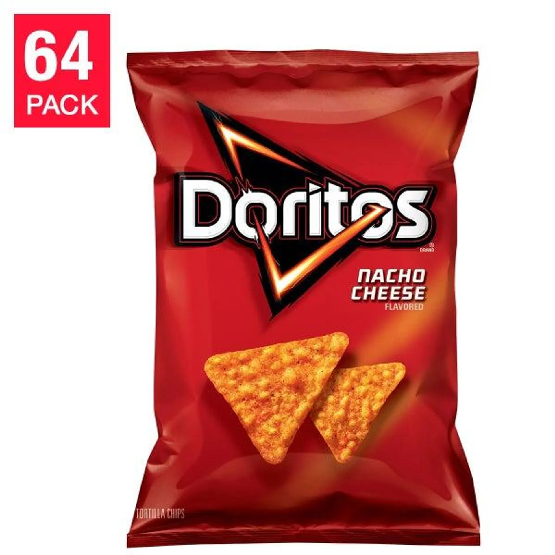 Doritos Tortilla Chips, Nacho Cheese, 1.75 oz, 64-count