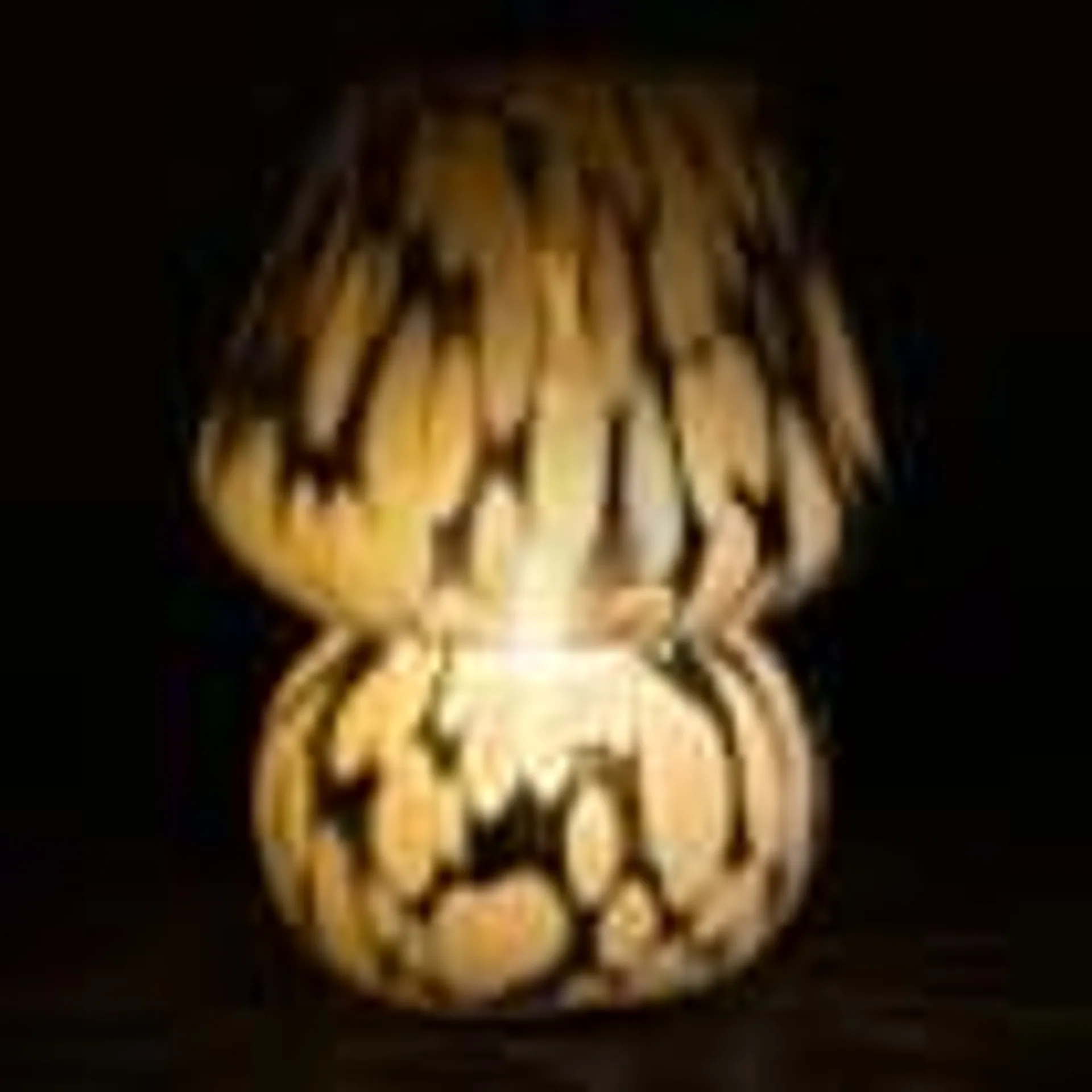 Speckled Mushroom Glass Lamp 5.62in x 7.8in