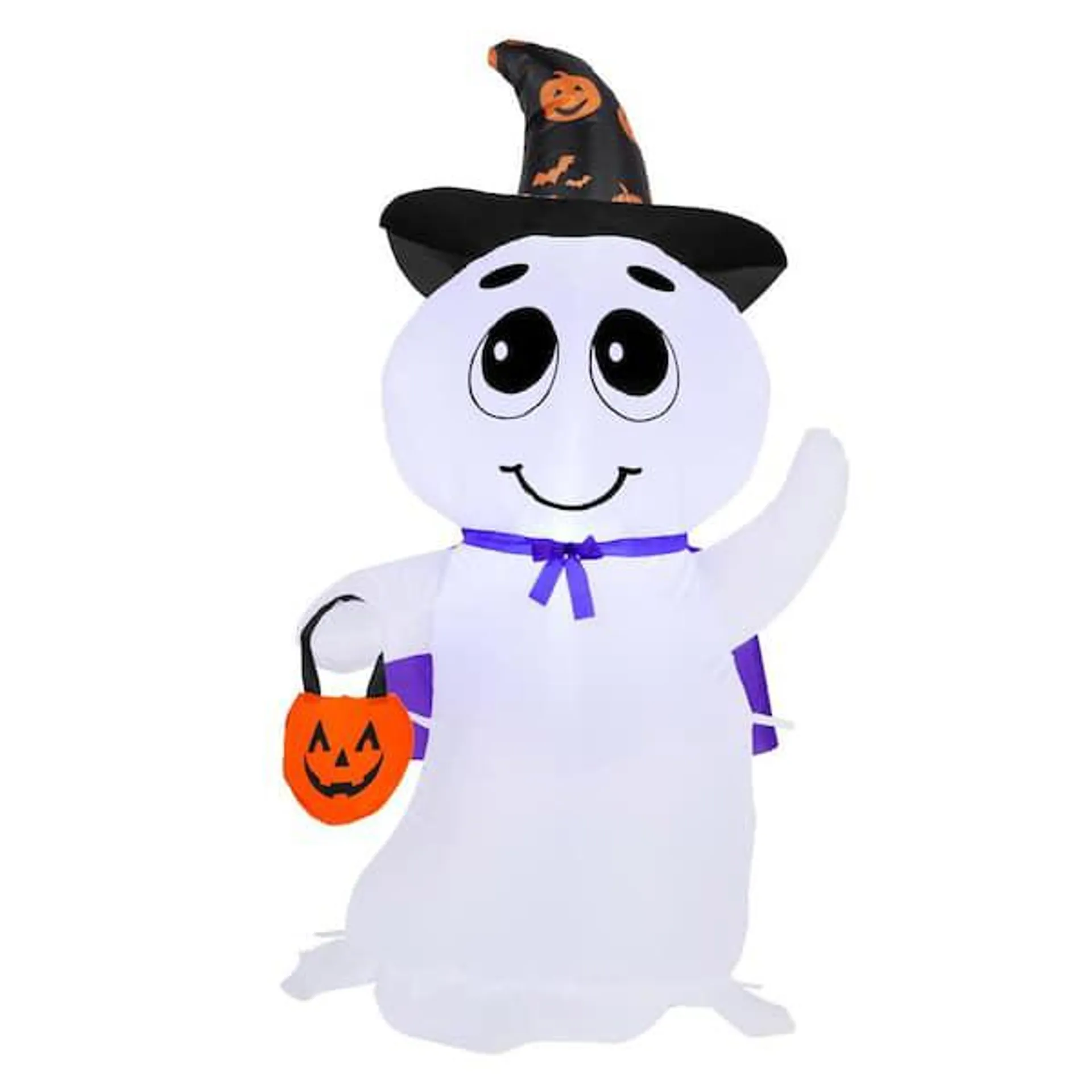 3.5 ft. LED Ghost with Witch Hat Inflatable