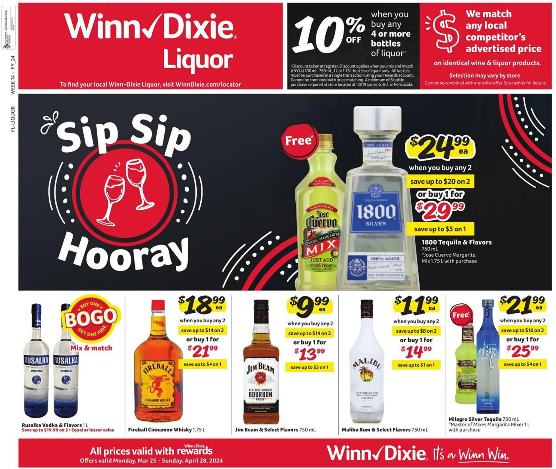 Weekly ad Winn Dixie Current weekly ad from March 25 to April 28 2024 - Page 