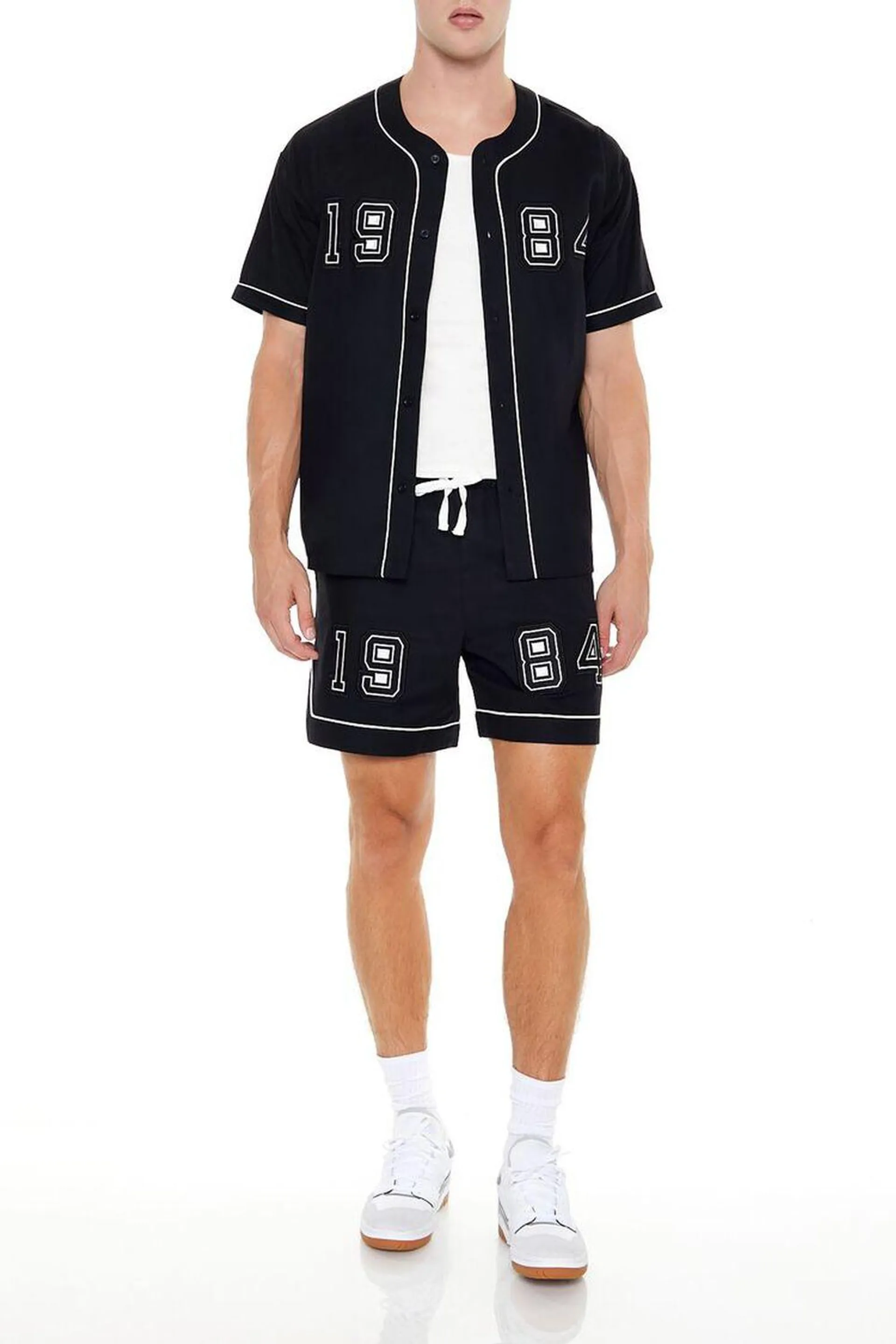 1984 Patch Drawstring Shorts