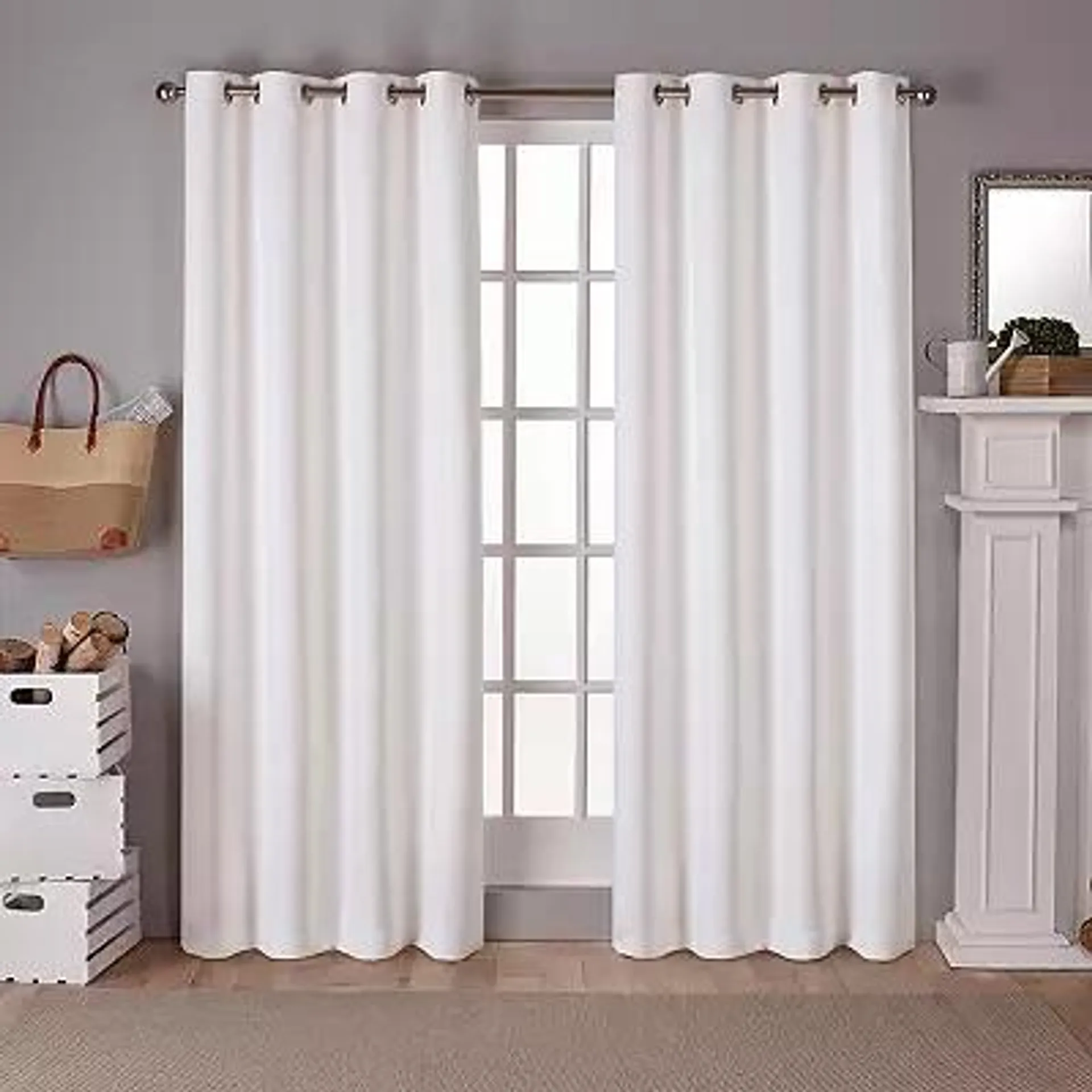 Exclusive Home 2-pack Sateen Twill Woven Blackout Window Curtains