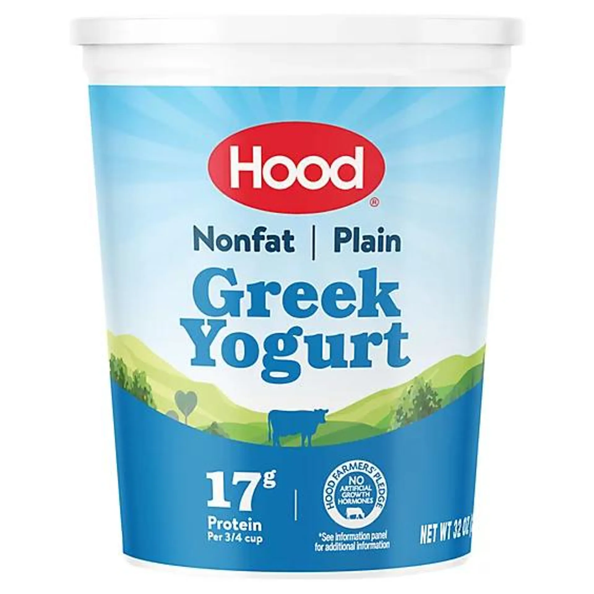 Hood Nonfat Plain Greek Yogurt 32oz - 32 OZ