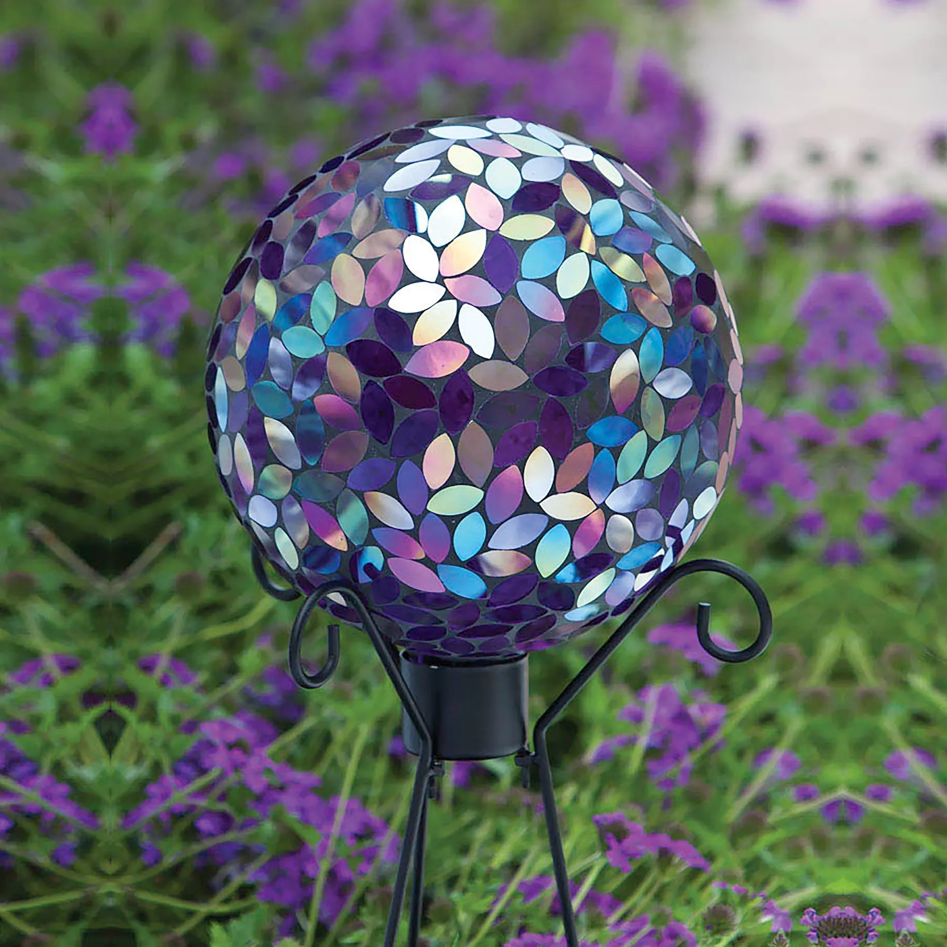 Flower Petal Mosaic Gazing Ball