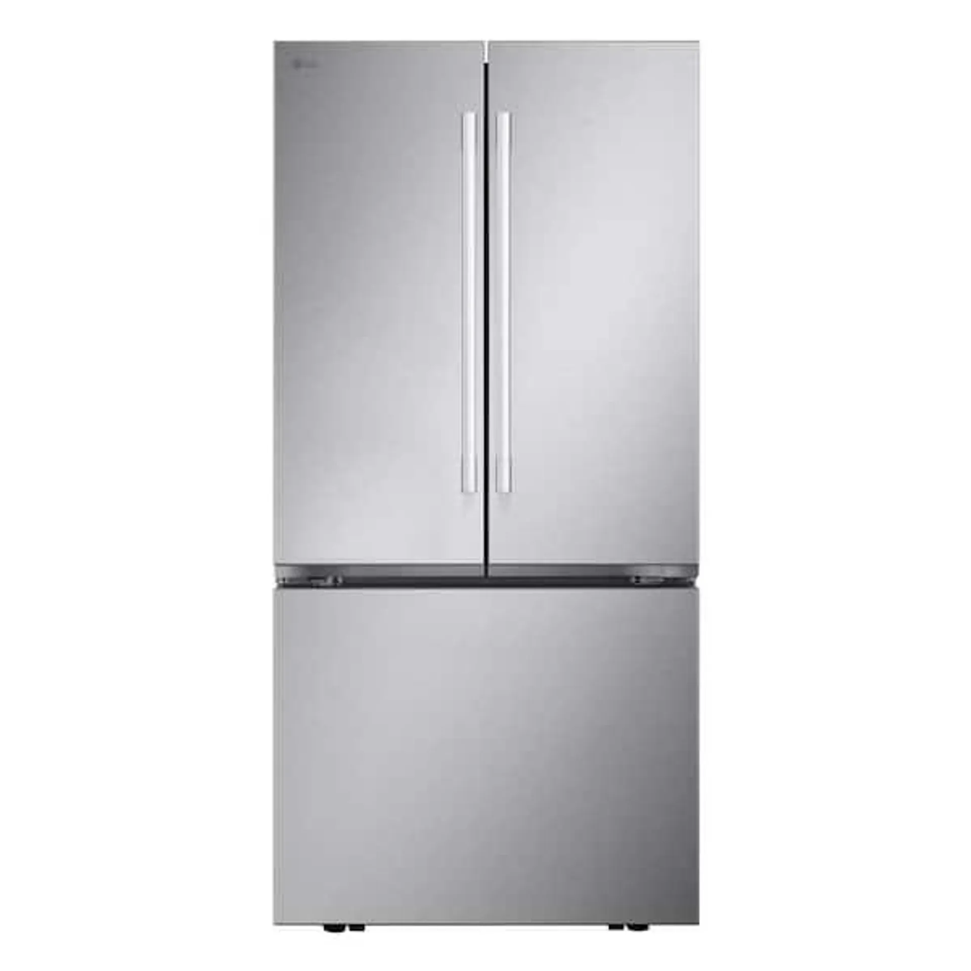 33 in. W 25 cu. ft. SMART Standard Depth French Door Refrigerator in Print Proof Stainless Steel