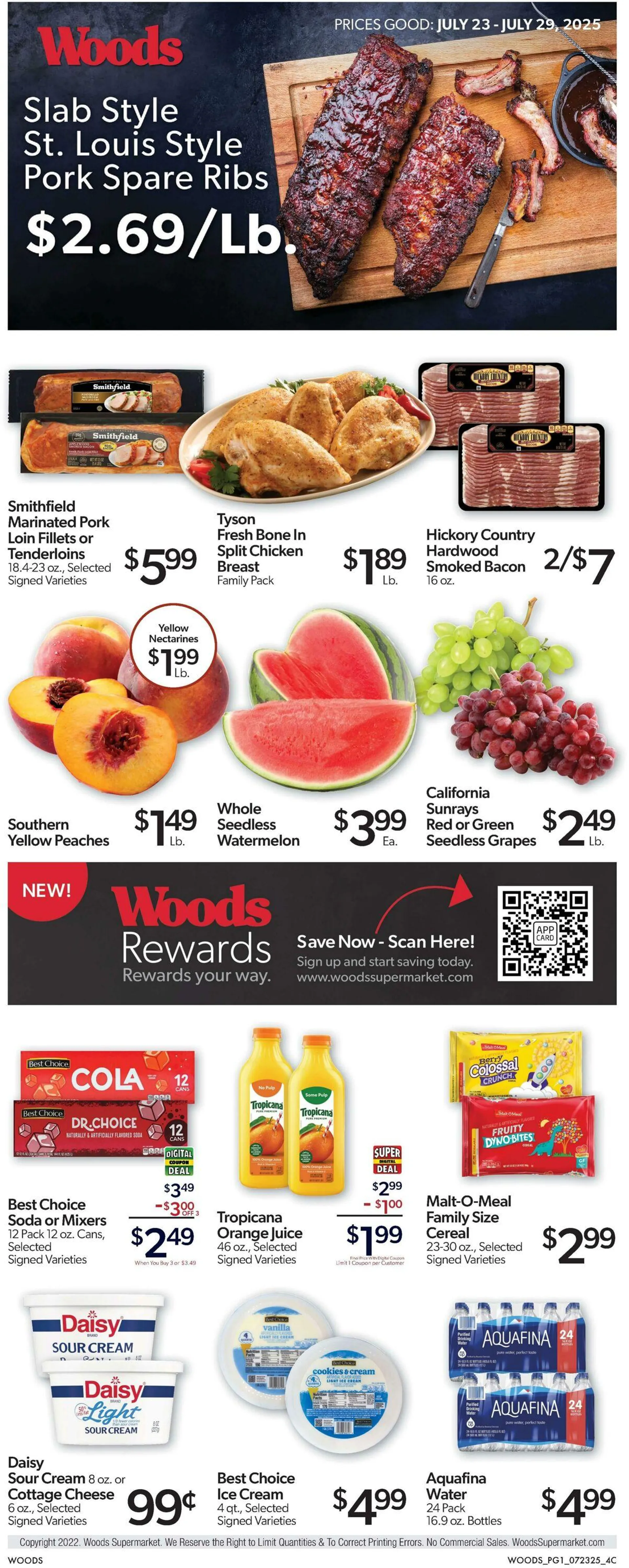 Weekly ad Woods Supermarket from July 23 to July 29 2025 - Page 1