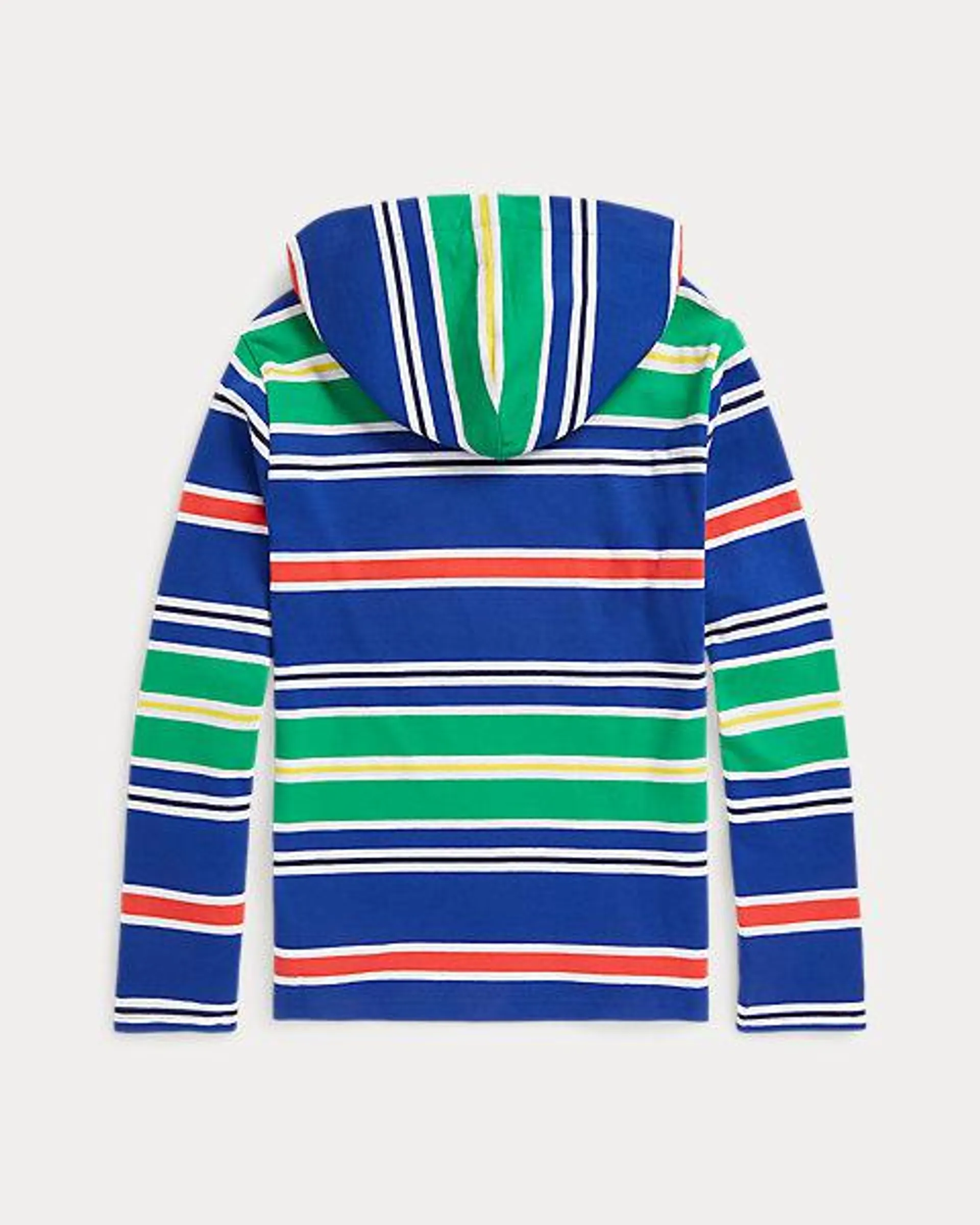 Striped Cotton Jersey Hooded Tee