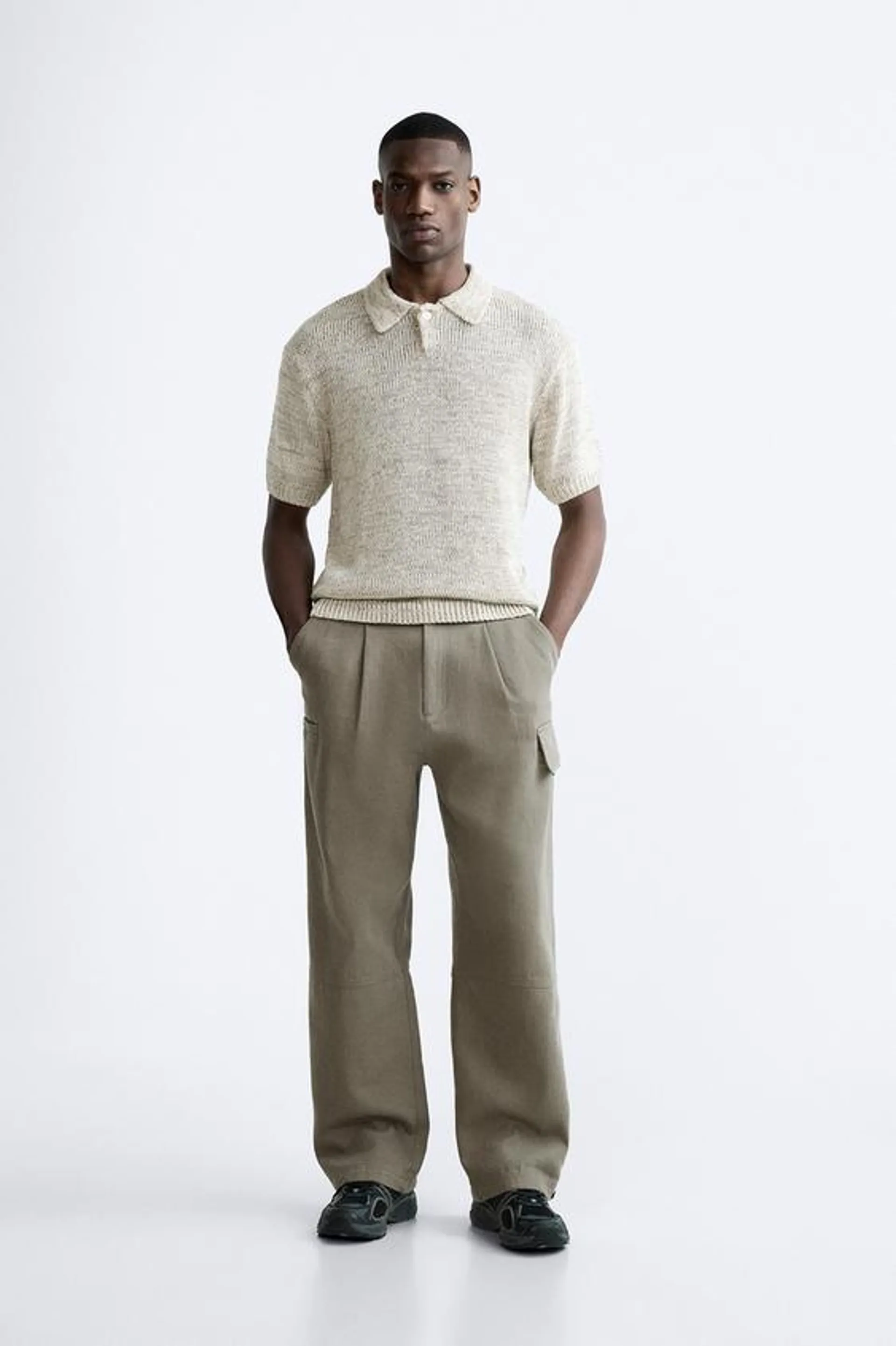 TEXTURED KNIT POLO