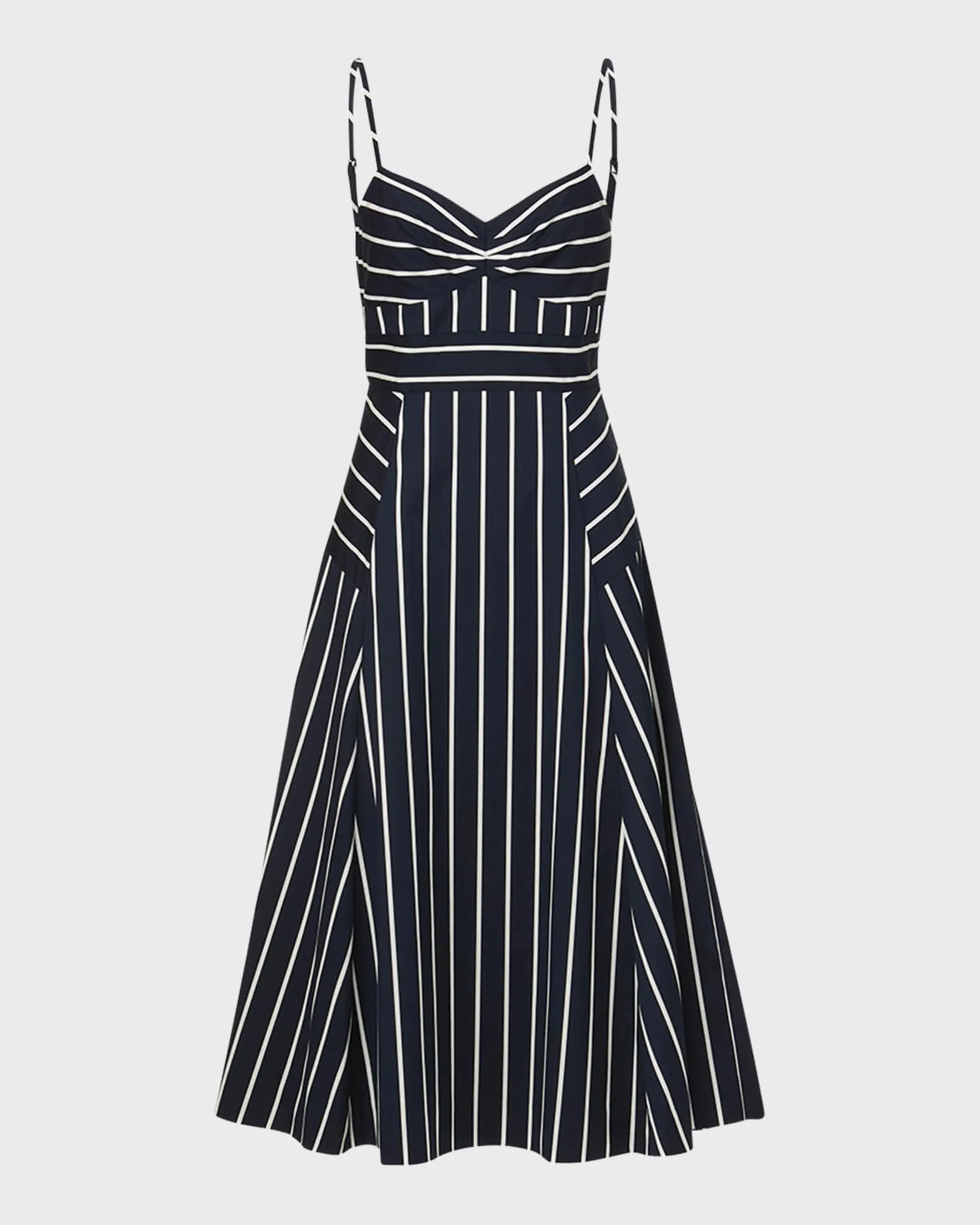 Blige Stripe A-Line Midi Dress