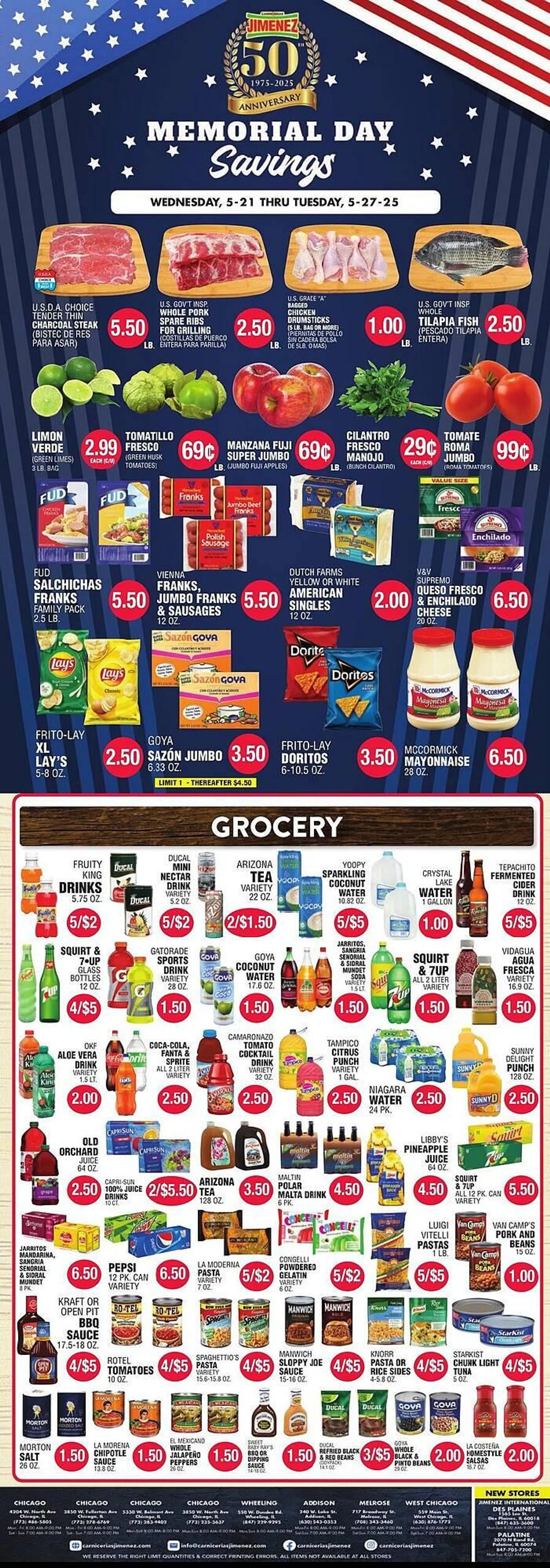 Carnicerias Jimenez Weekly Ad - 1
