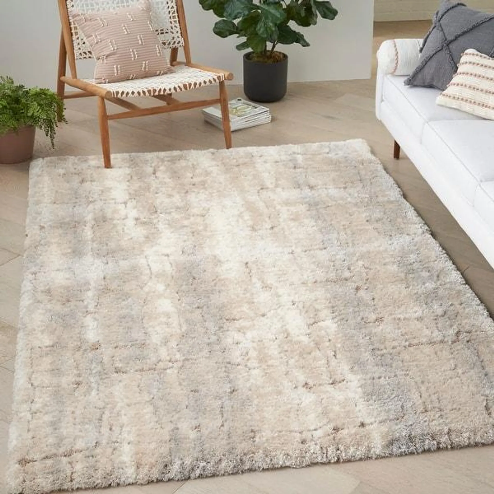 Nourison Luxurious Shag Ultra Plush Glam Abstract Area Rug