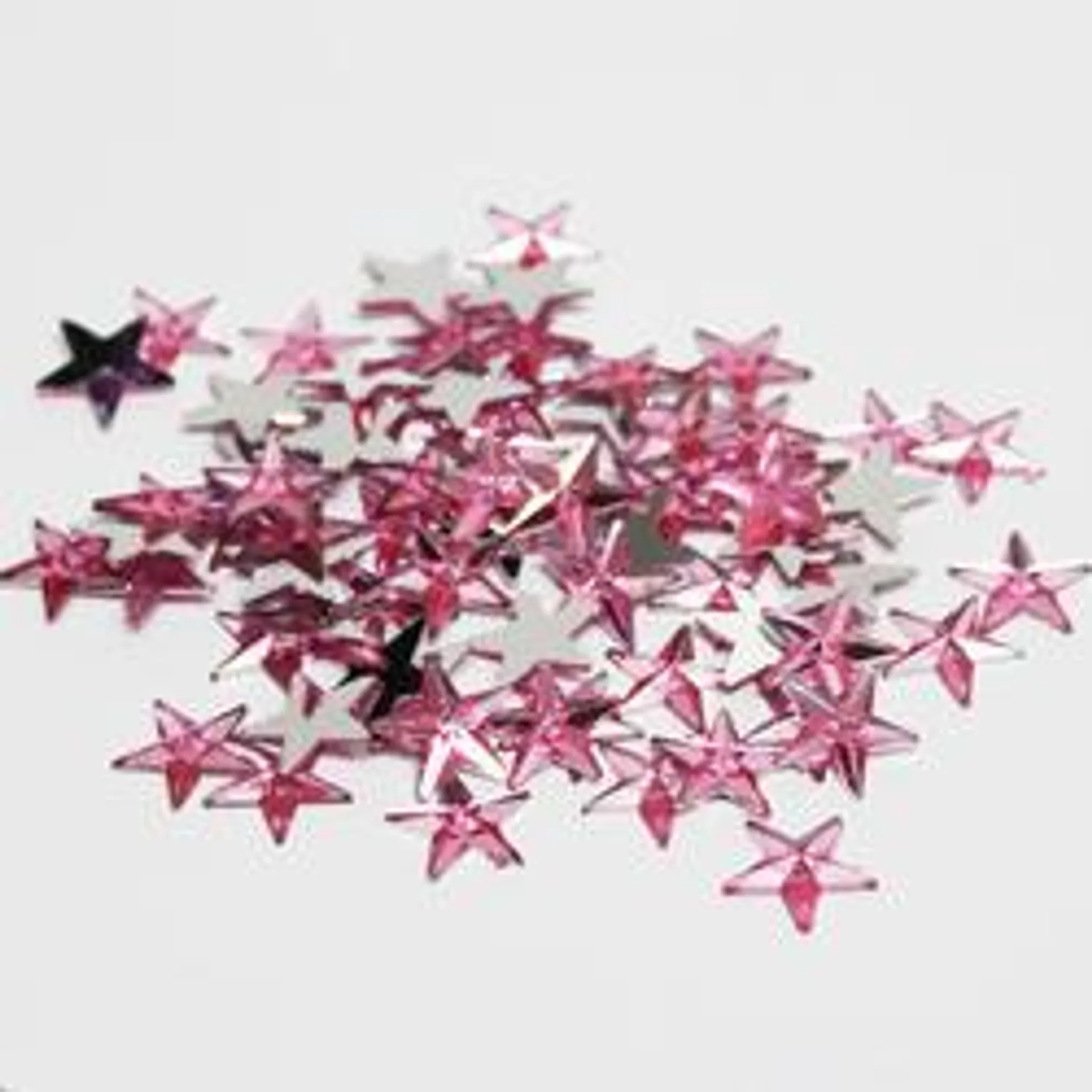 Pink Flat Back Star Rhinestones (Approx. 75 pieces)