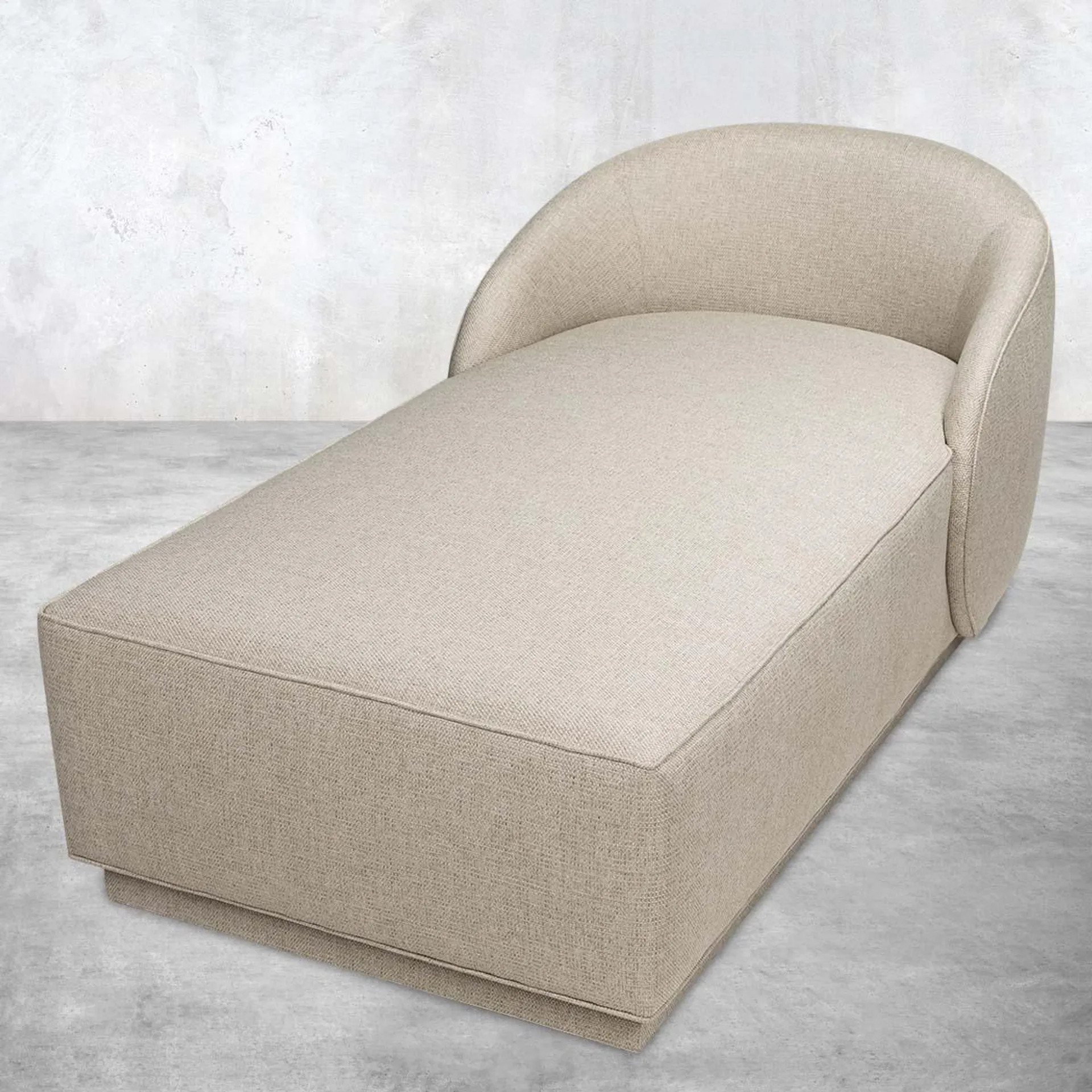 Eden Rock Chaise in Bu Shi Cream Linen