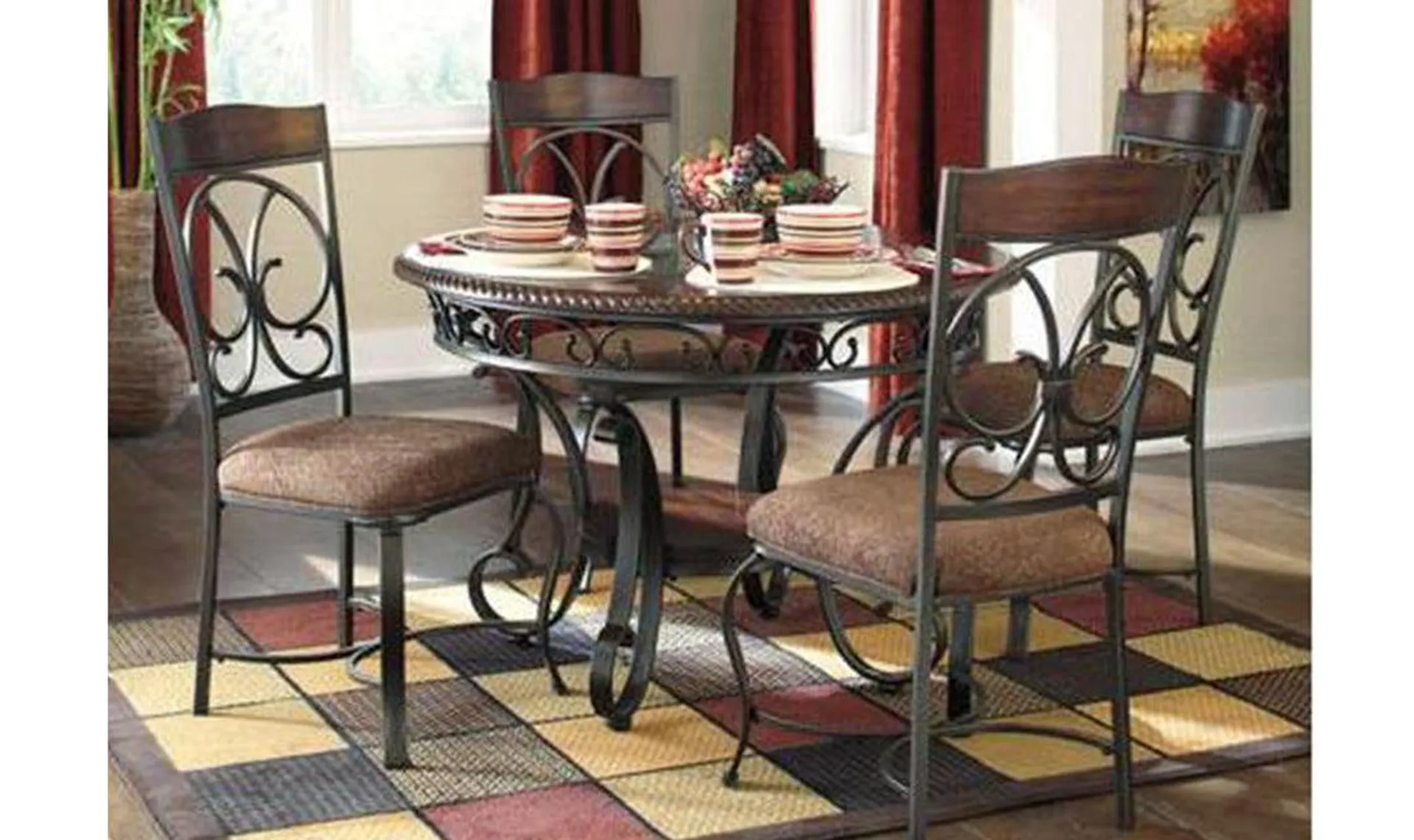 Modern Heritage Grace Classic 4-Seater Round Dinette Set