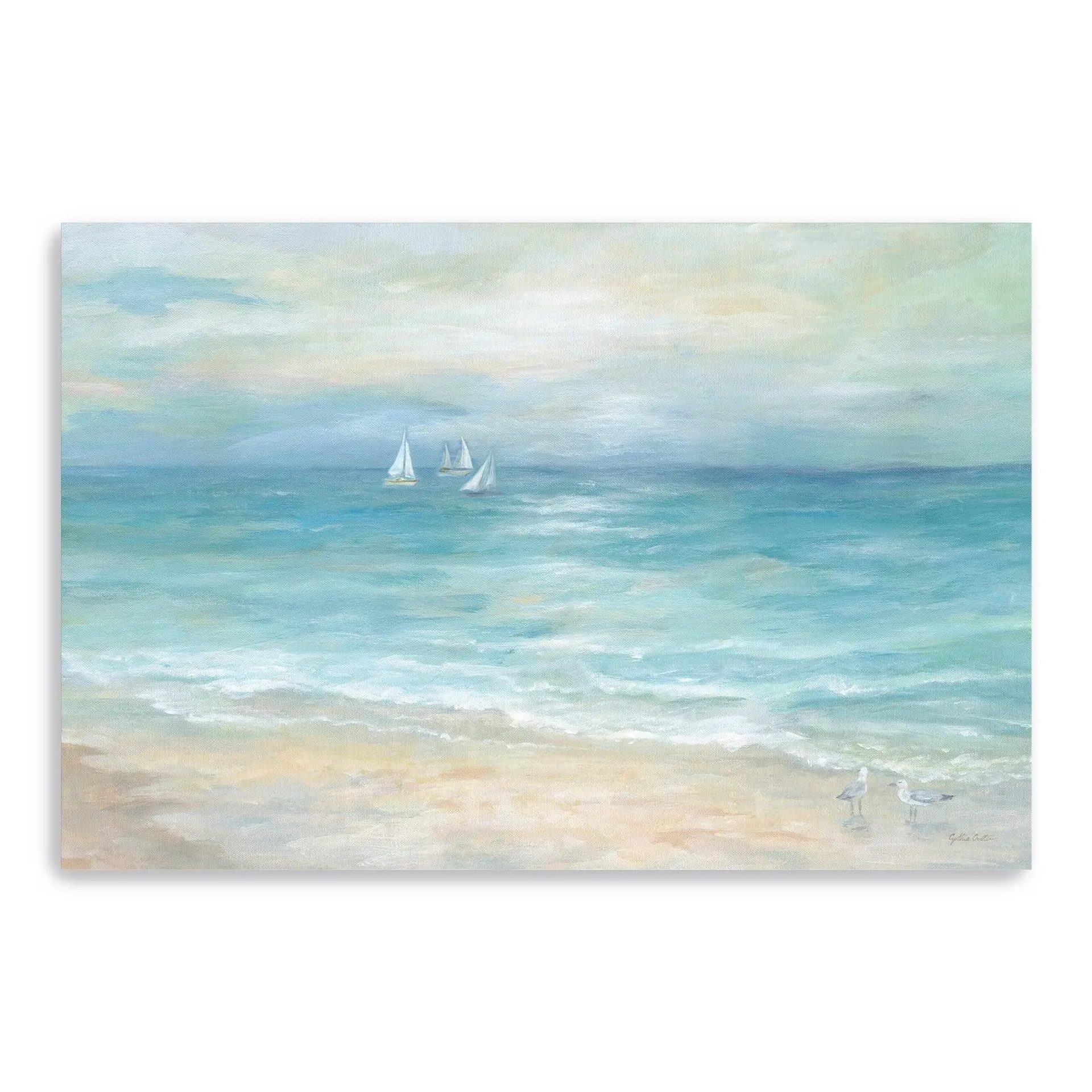 Island Beach Landscape Canvas Giclee Wall Art