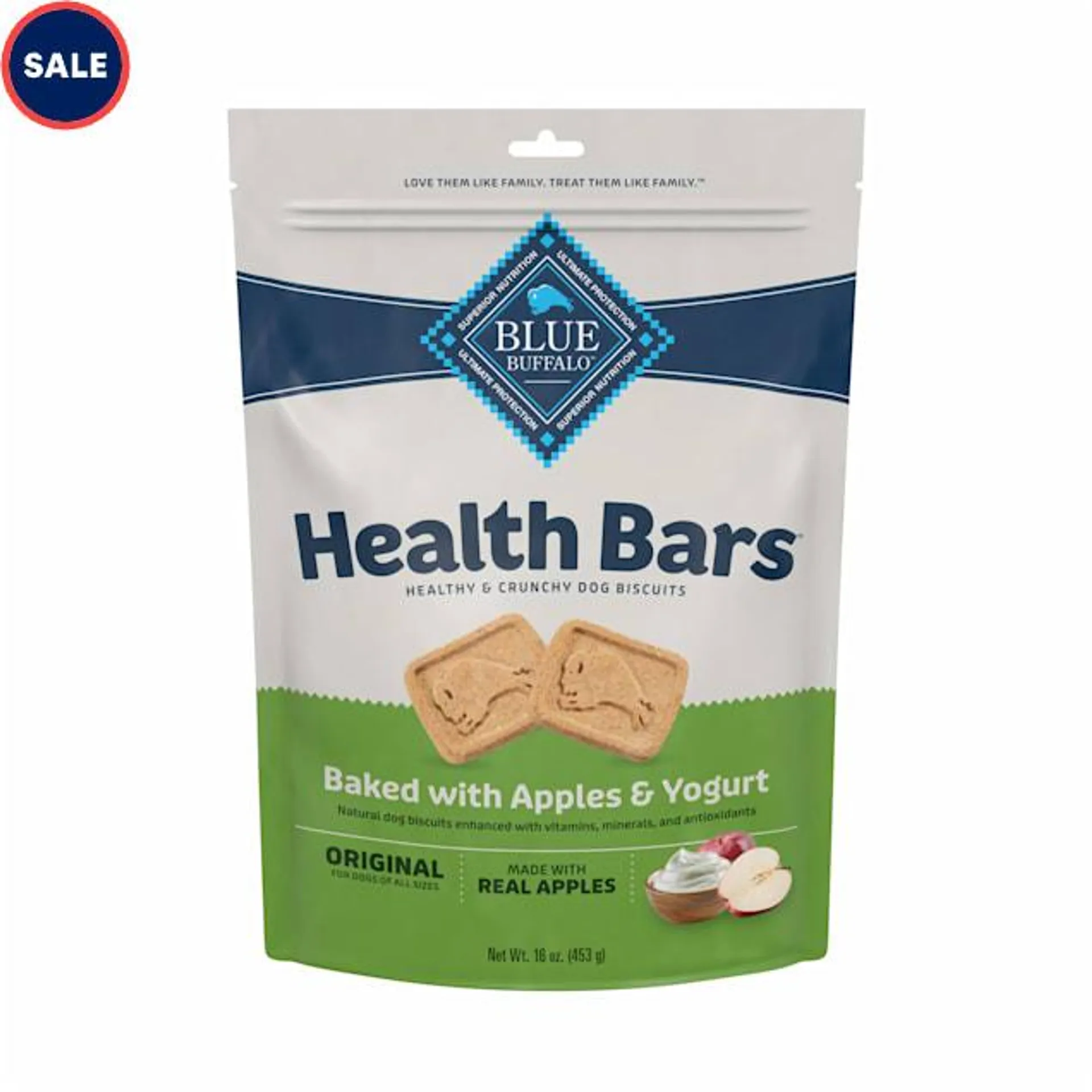 Blue Buffalo Blue Health Bars With Apples and Yogurt Dog Treats, 16 oz.