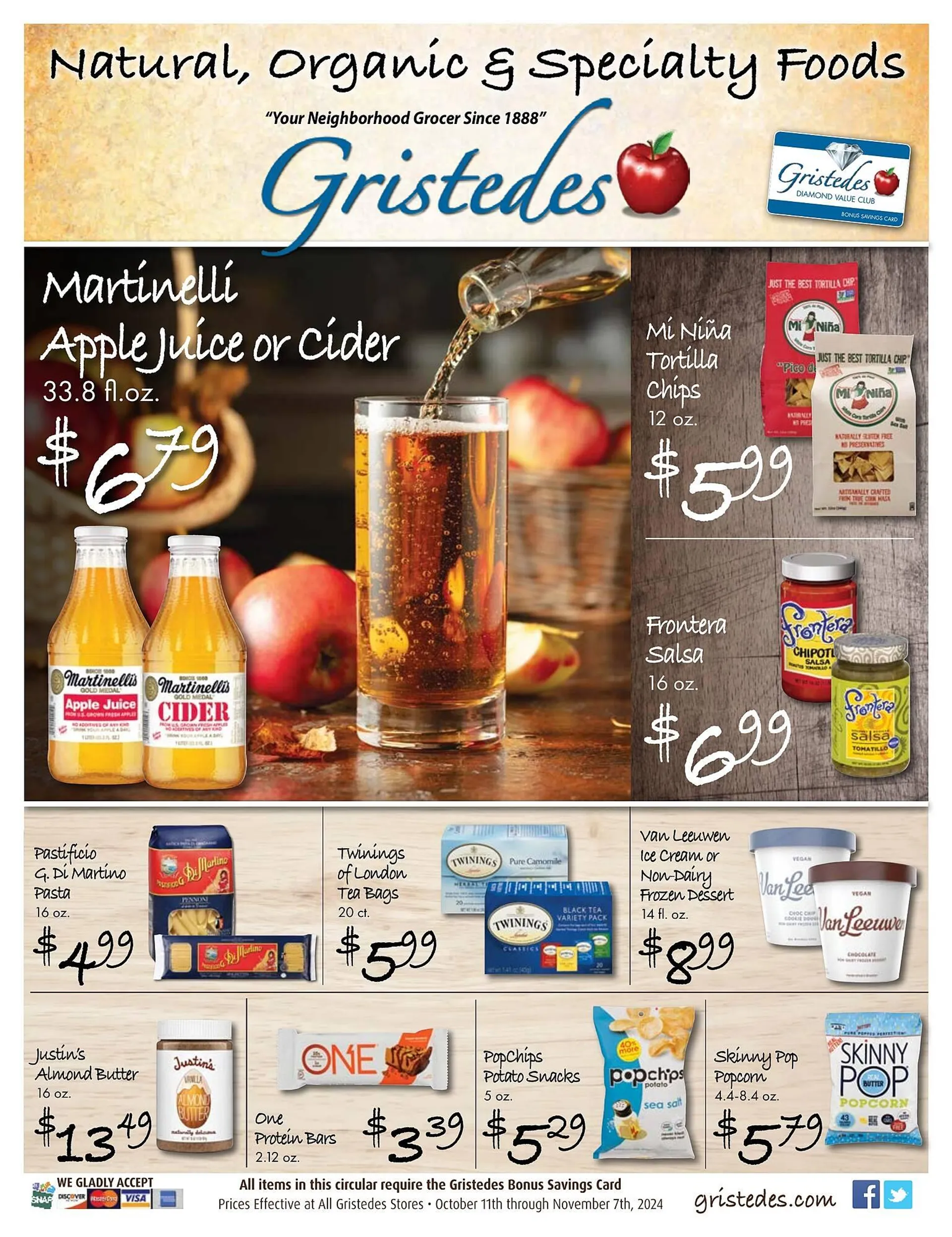 Weekly ad Gristedes Weekly Ad from October 11 to November 7 2024 - Page 1