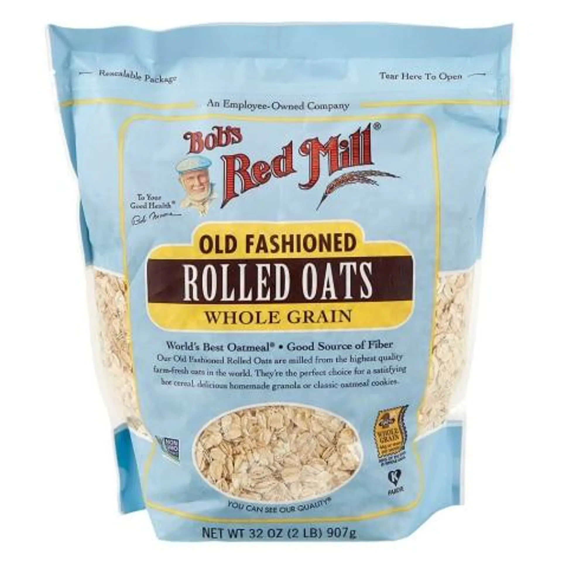 Bob's Red Mill Old Fashioned Whole Grain Rolled Oats, 32 oz