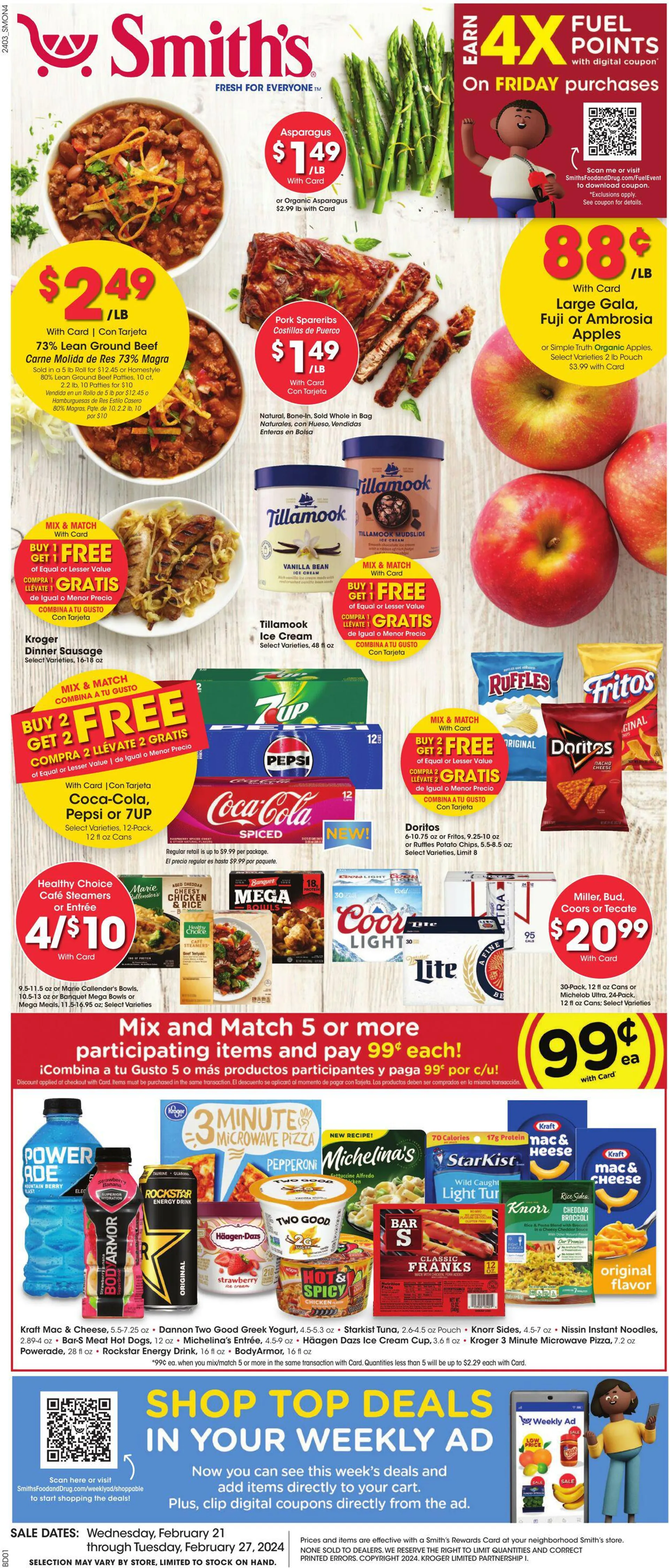 Weekly ad Smith's Current weekly ad from February 21 to February 27 2024 - Page 