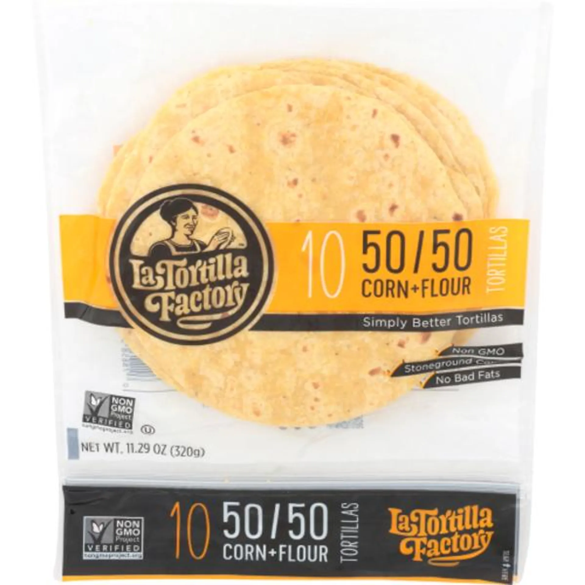 La Tortilla Factory Simply Better Corn & Flour Blend Tortillas 10 Count