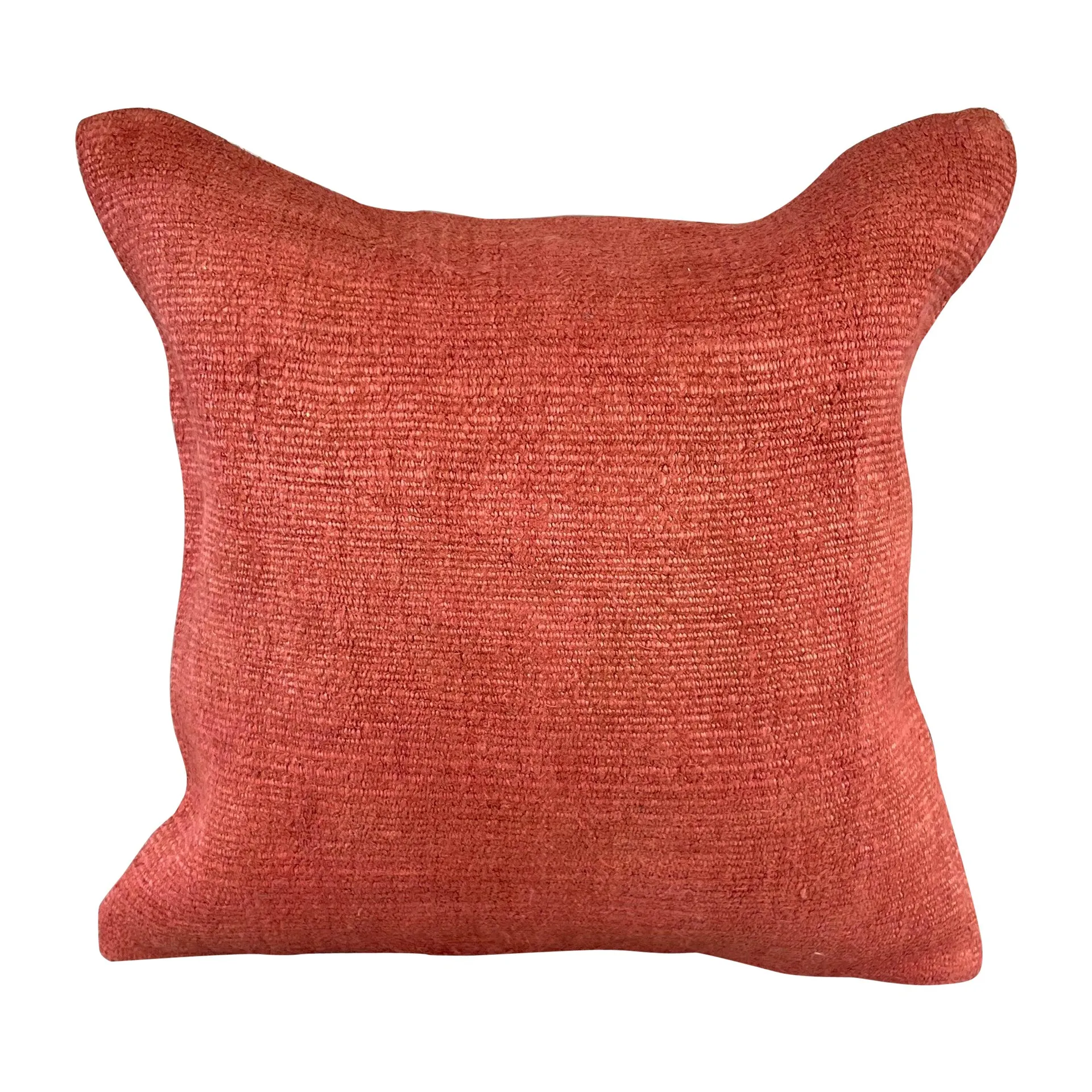 20 x 20 Hemp Turkish Cushion Natural Pinkish Red Pillow Cushion Cover #6458