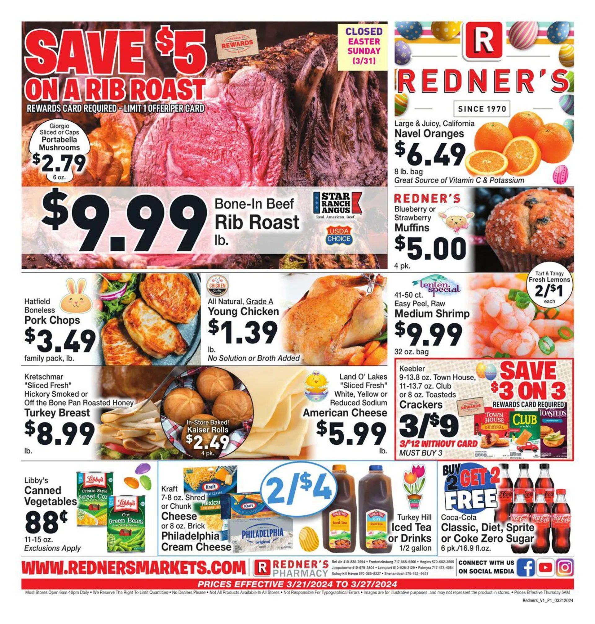 Weekly ad Redner’s Warehouse Market Current weekly ad from March 21 to March 27 2024 - Page 1