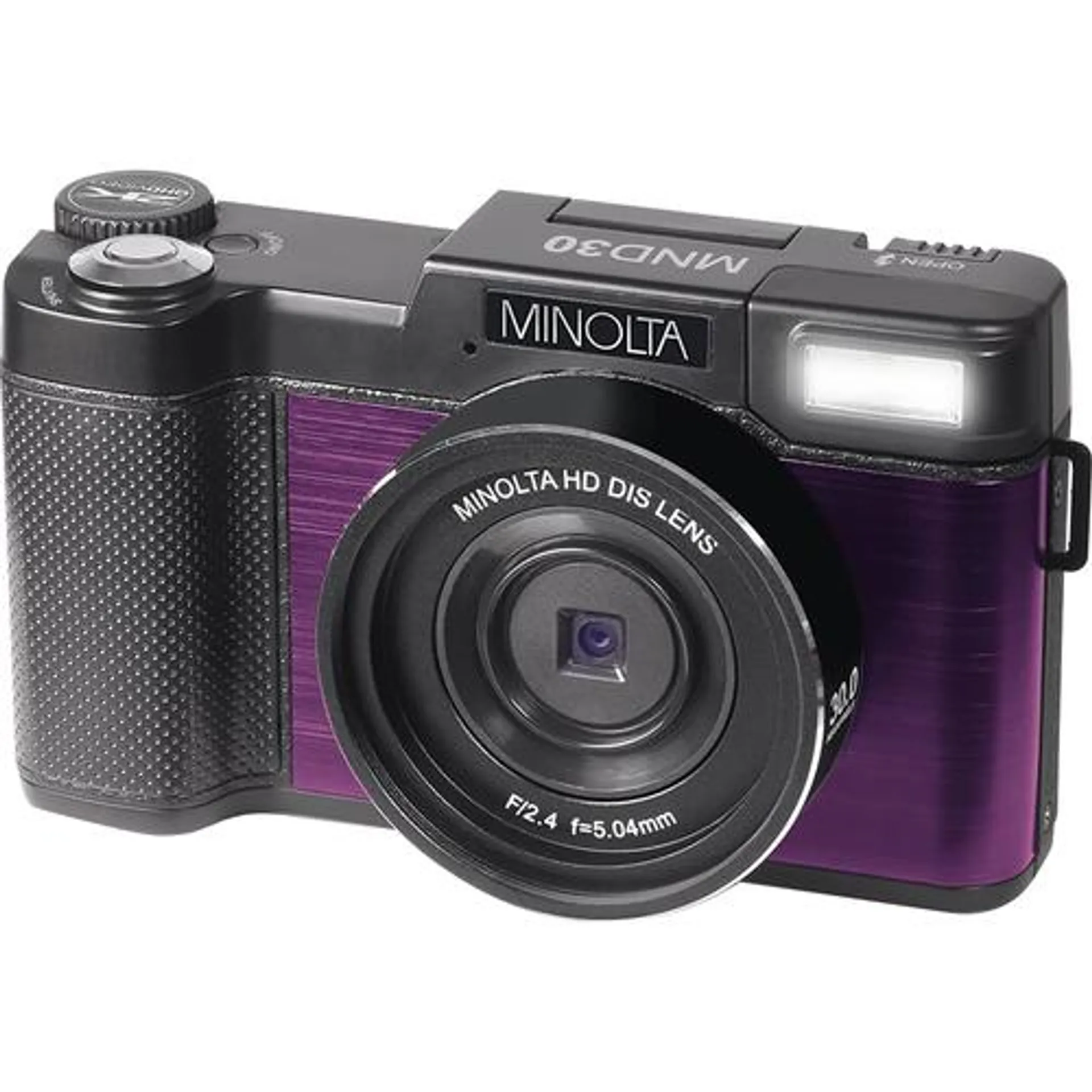 Minolta MND30 30MP 2.7K Ultra HD 4X Zoom Digital Camera (Purple) - Open Box