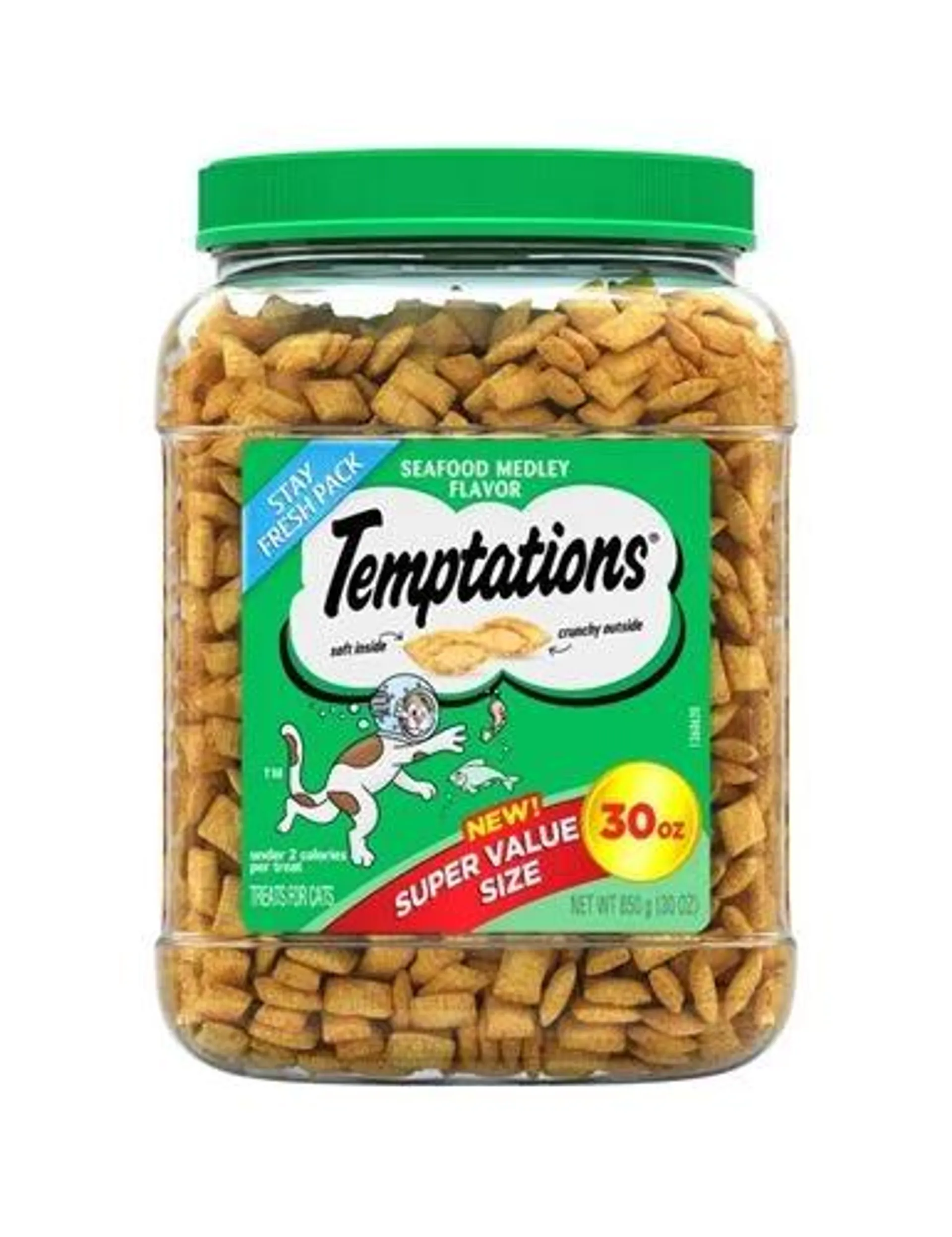 Temptations Classic Treats for Cats Seafood Medley Flavor, 30 Ounces