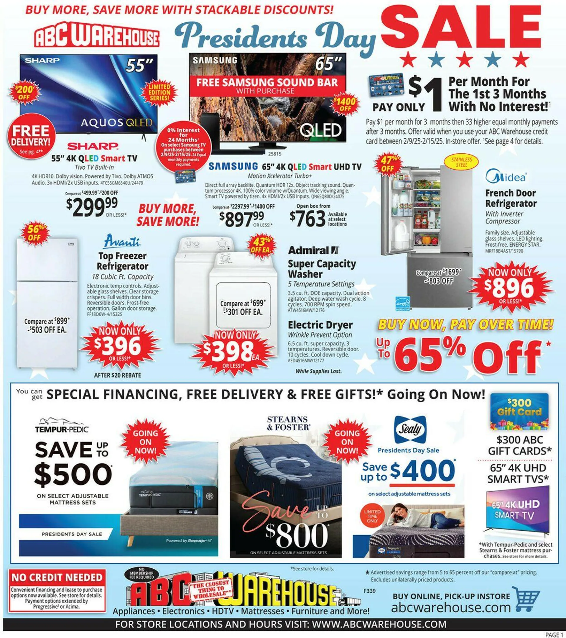 ABC Warehouse Current weekly ad - 1