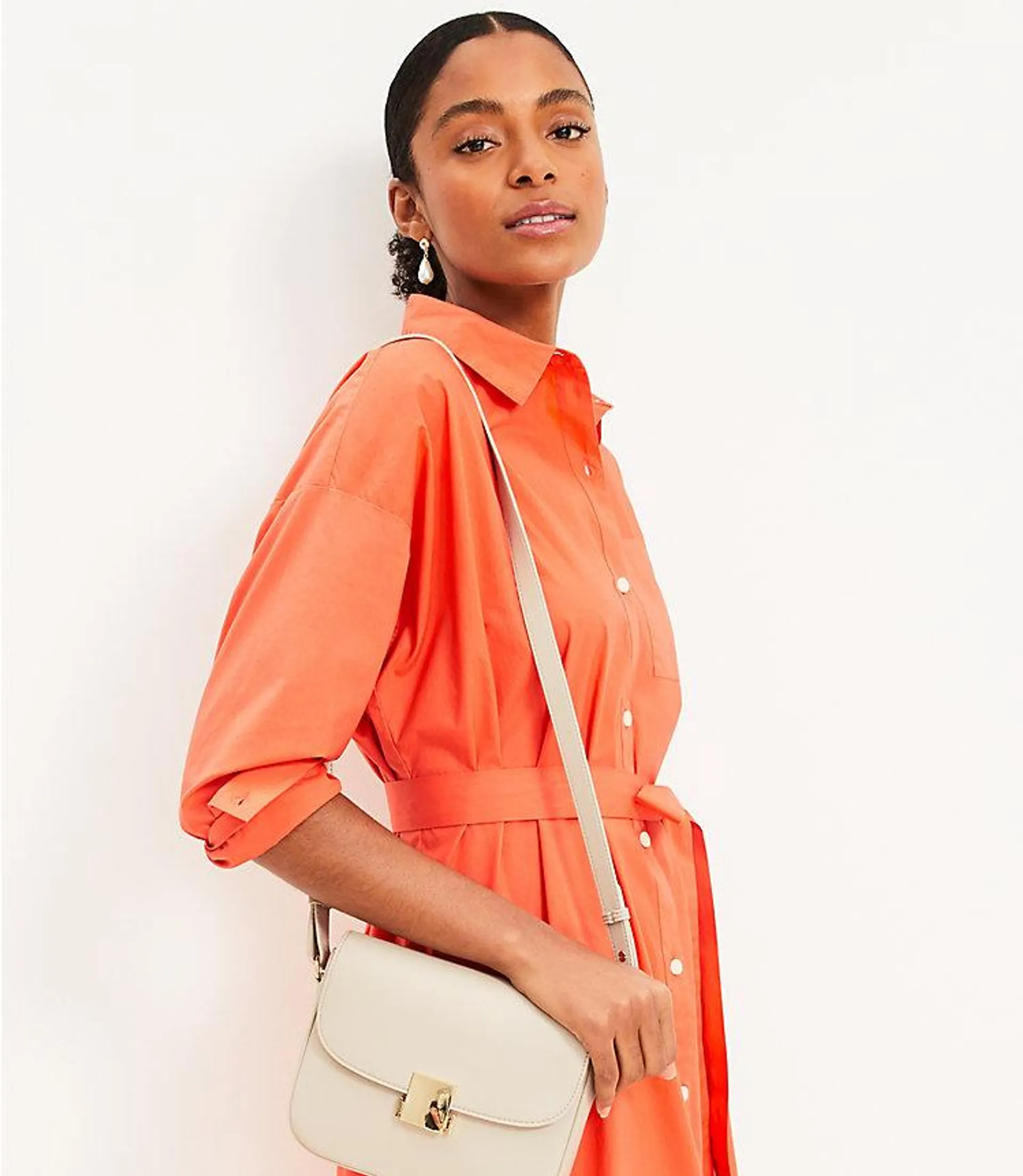 Poplin Belted Pocket Shirtdress