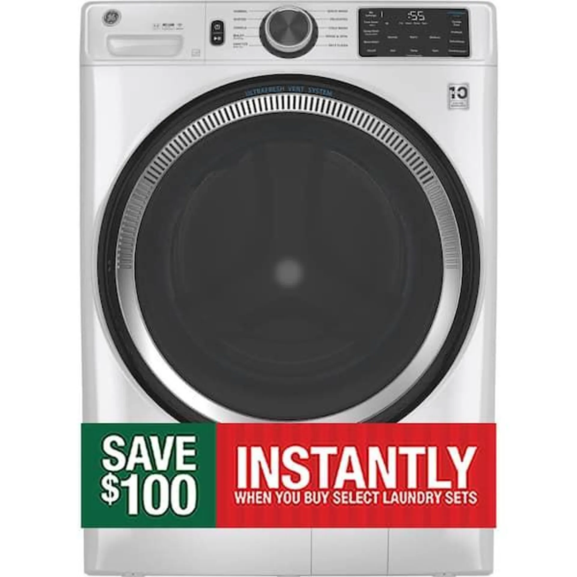 4.8 cu. ft. Smart White Front Load Washer with OdorBlock UltraFresh Vent System and Sanitize with Oxi