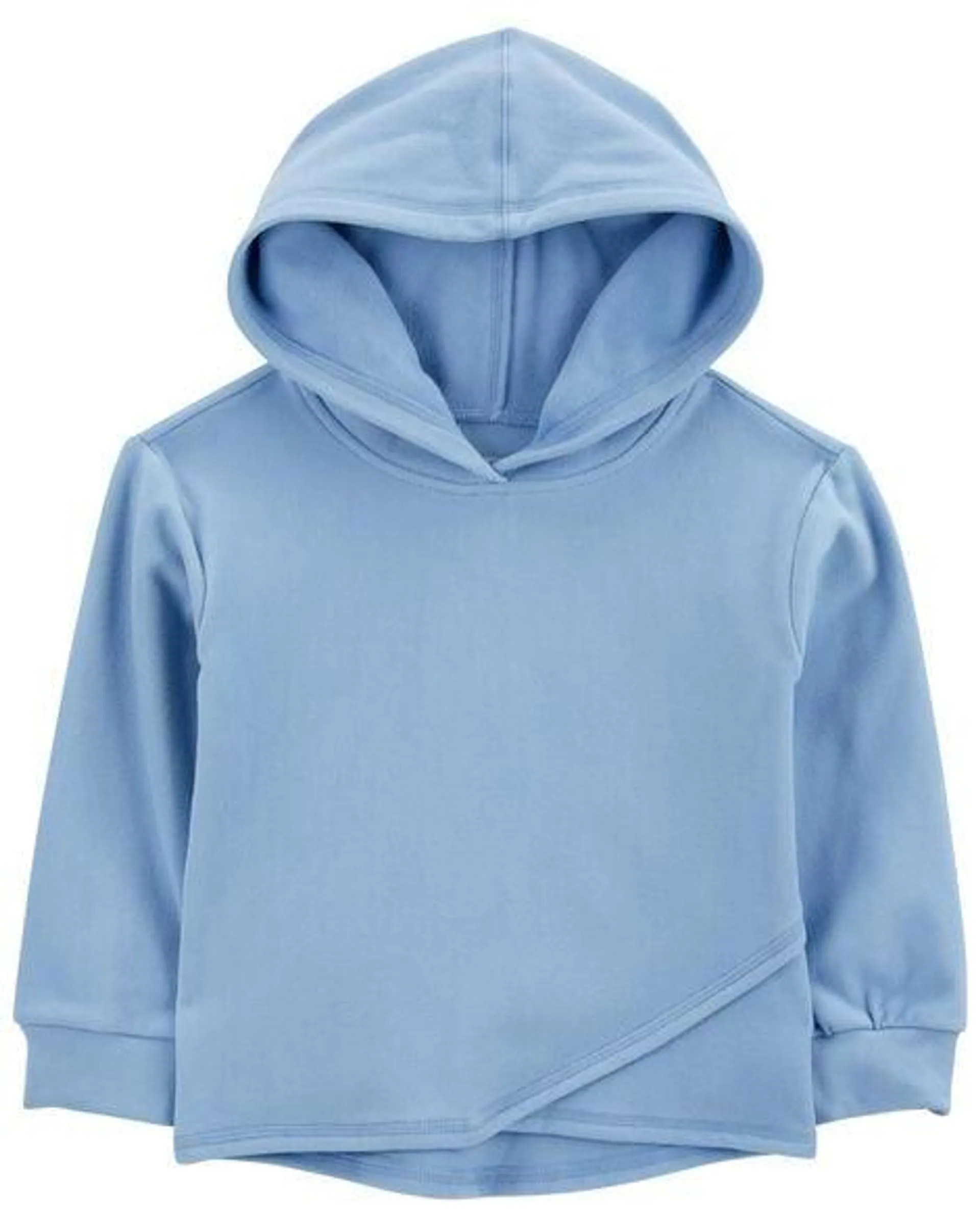 Baby Criss Cross Fleece Hoodie - Blue