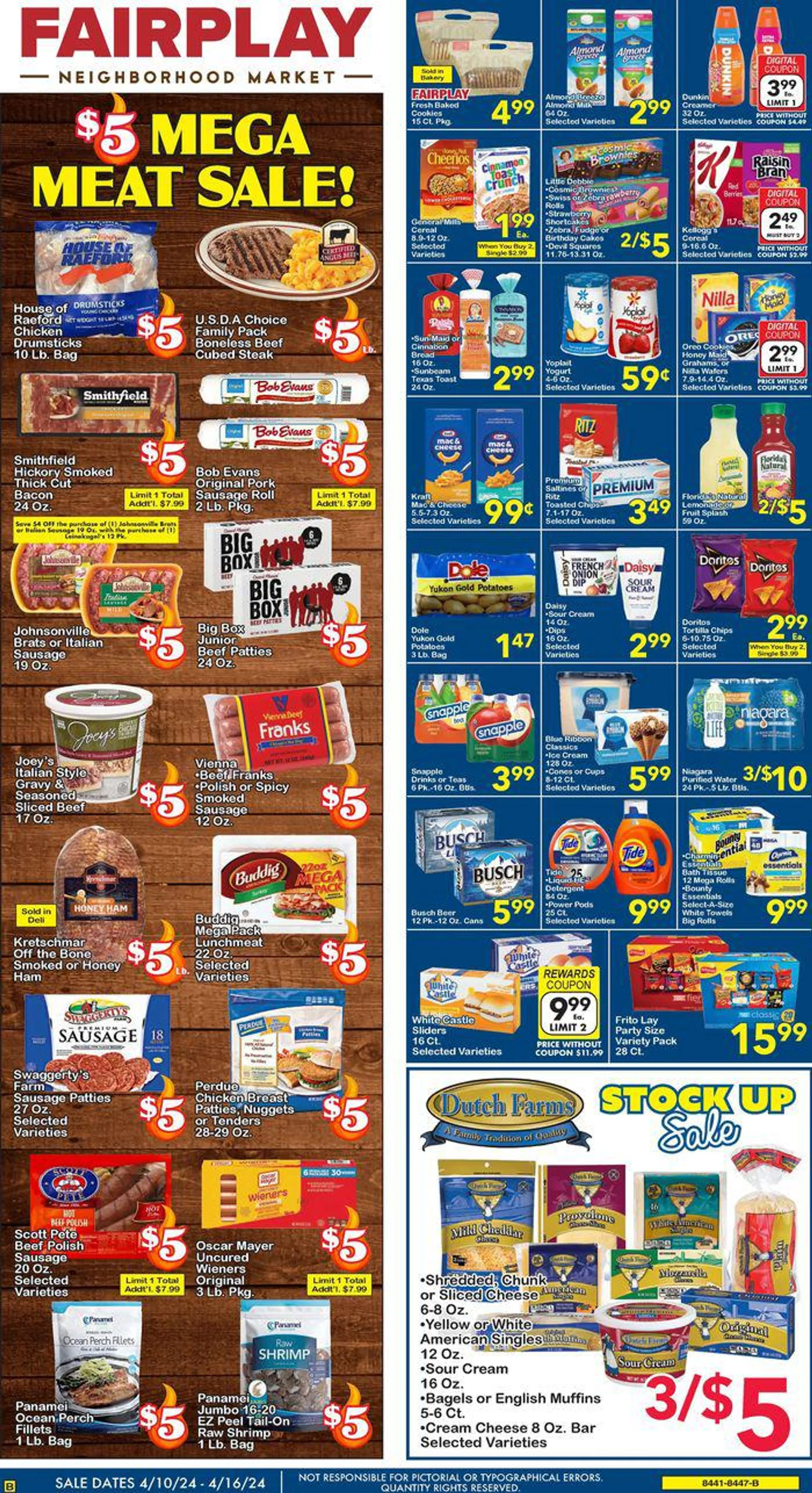 Weekly ad Mega Meat Sale from April 11 to April 16 2024 - Page 1