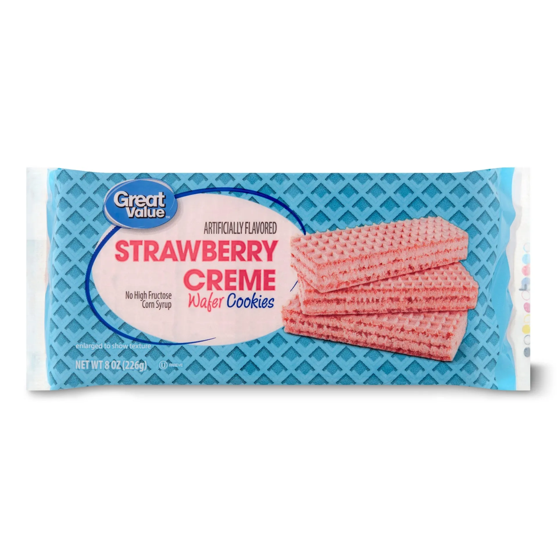 Great Value Strawberry Creme Wafer Cookies, 8 oz