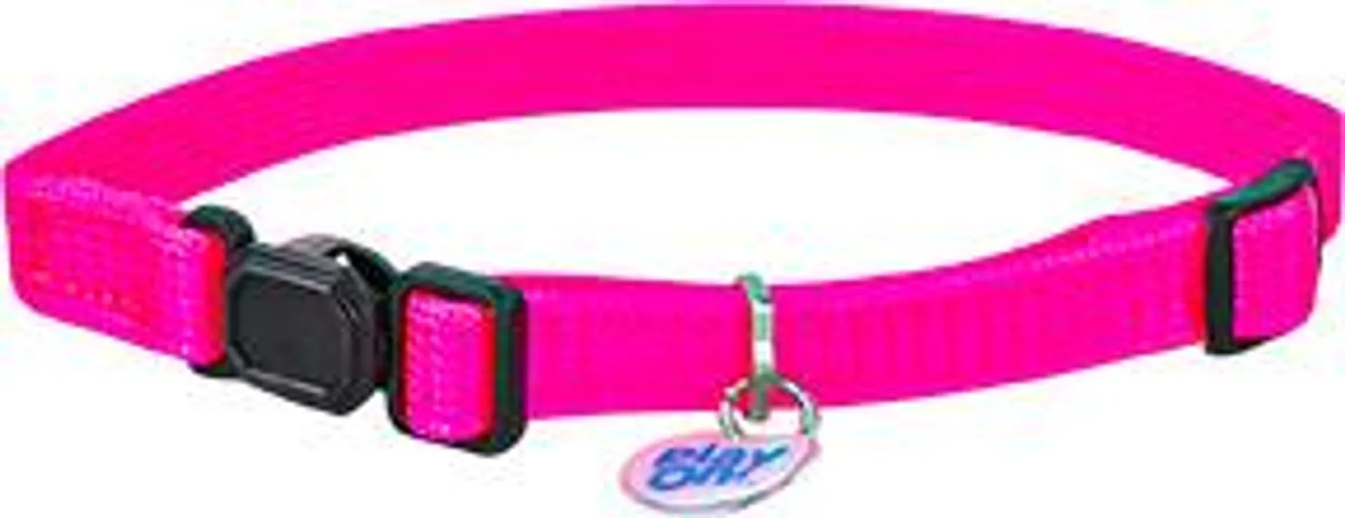 Play On Cat Neon Pink Adjustable Collar