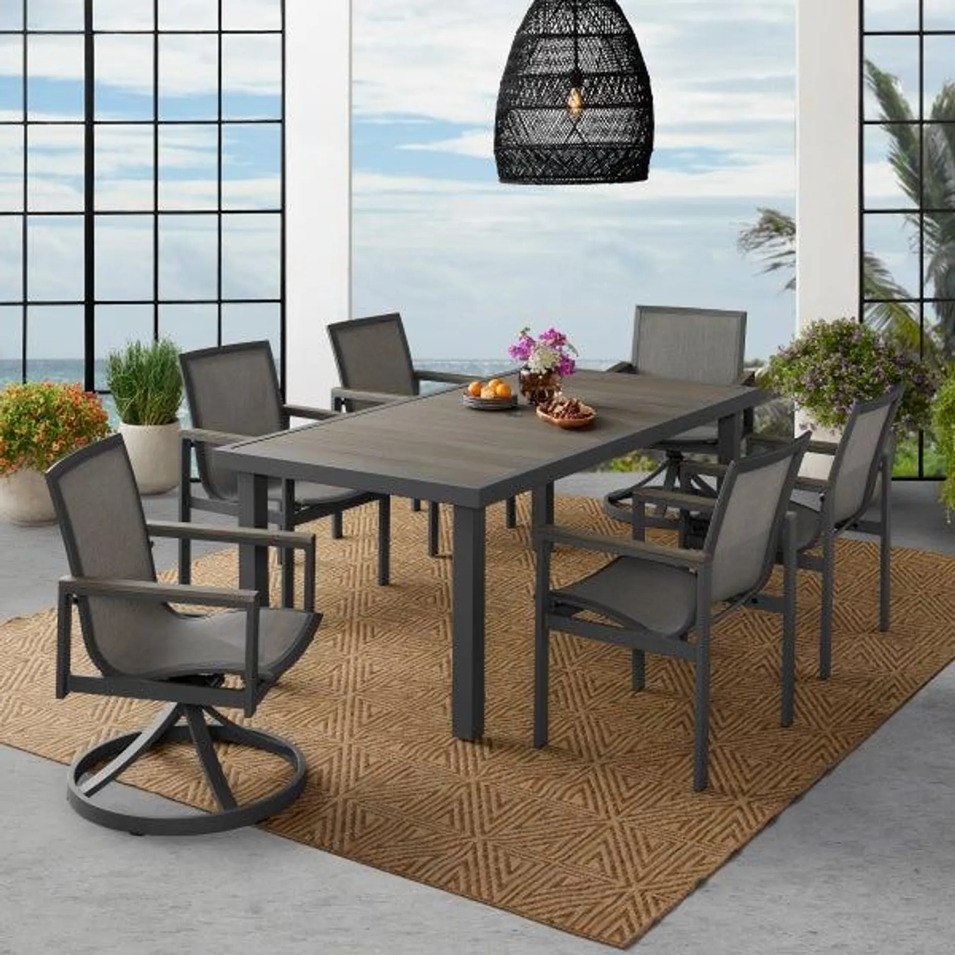 Agio Maricopa 7-piece Outdoor Sling Dining Set