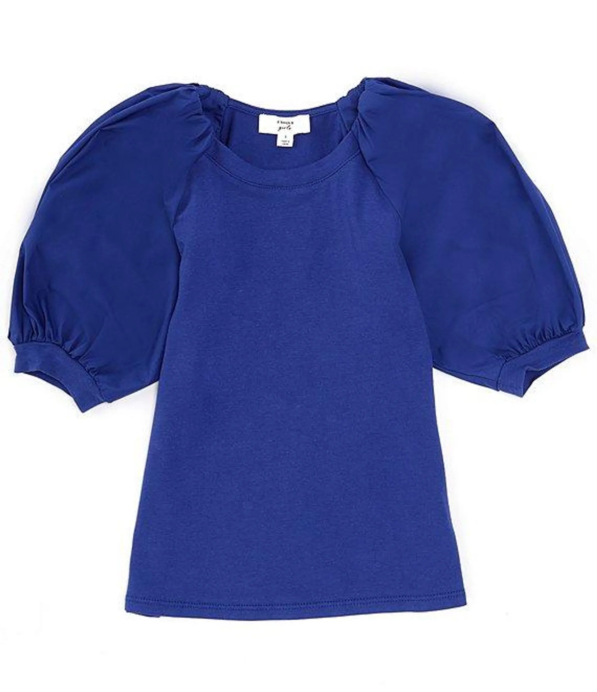 Big Girls 7-16 Puff Sleeve Pullover Blouse