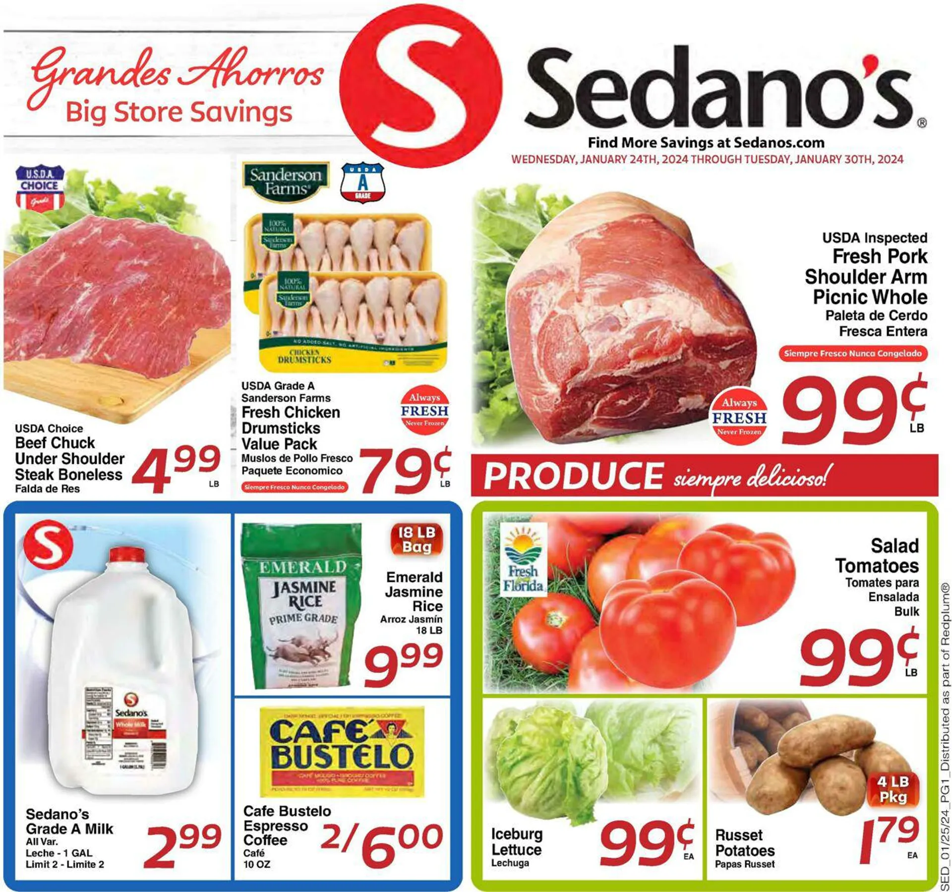 Weekly ad Sedano's from January 24 to January 30 2024 - Page 1