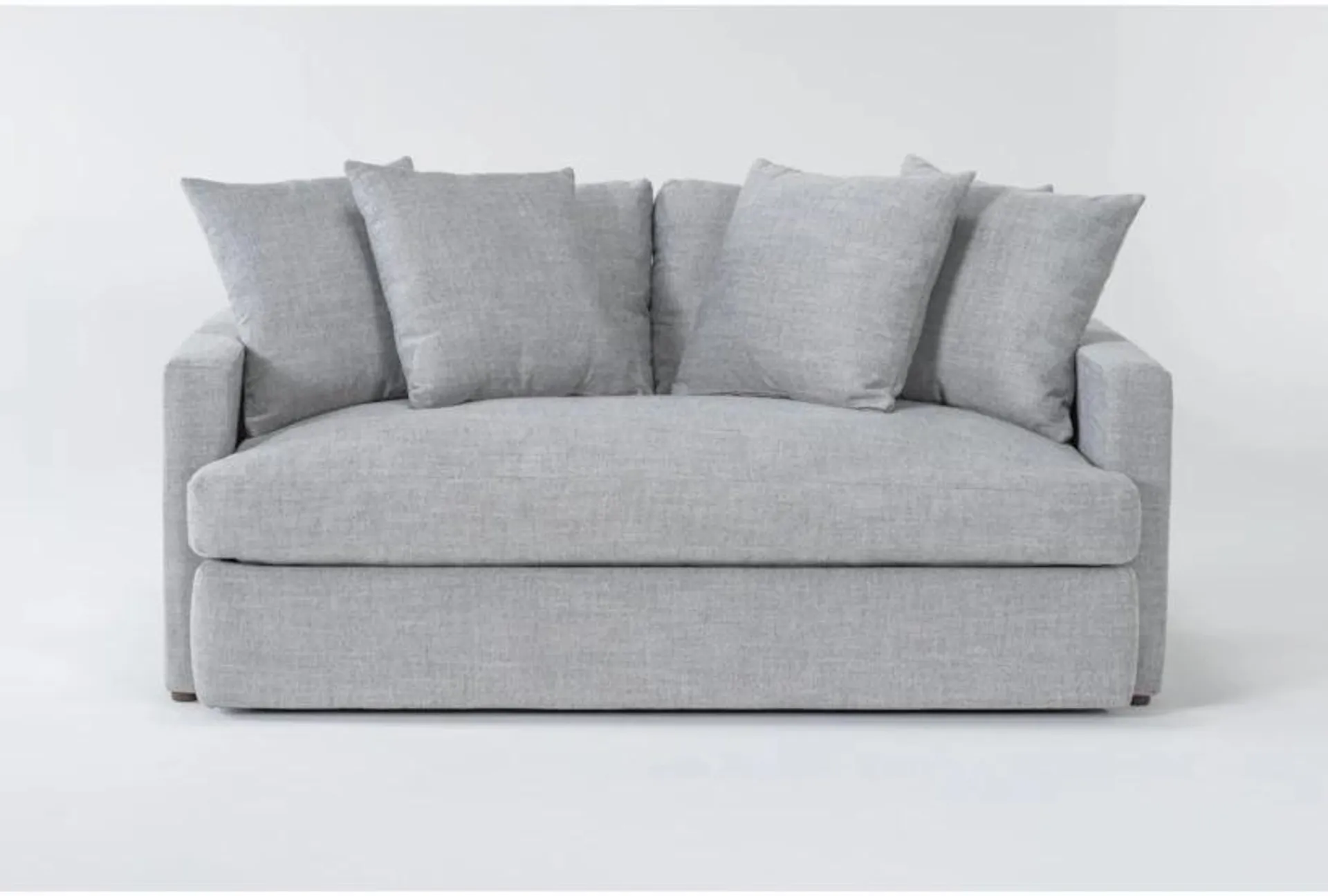 Grand Down II Grey 74" Fabric Condo Sofa