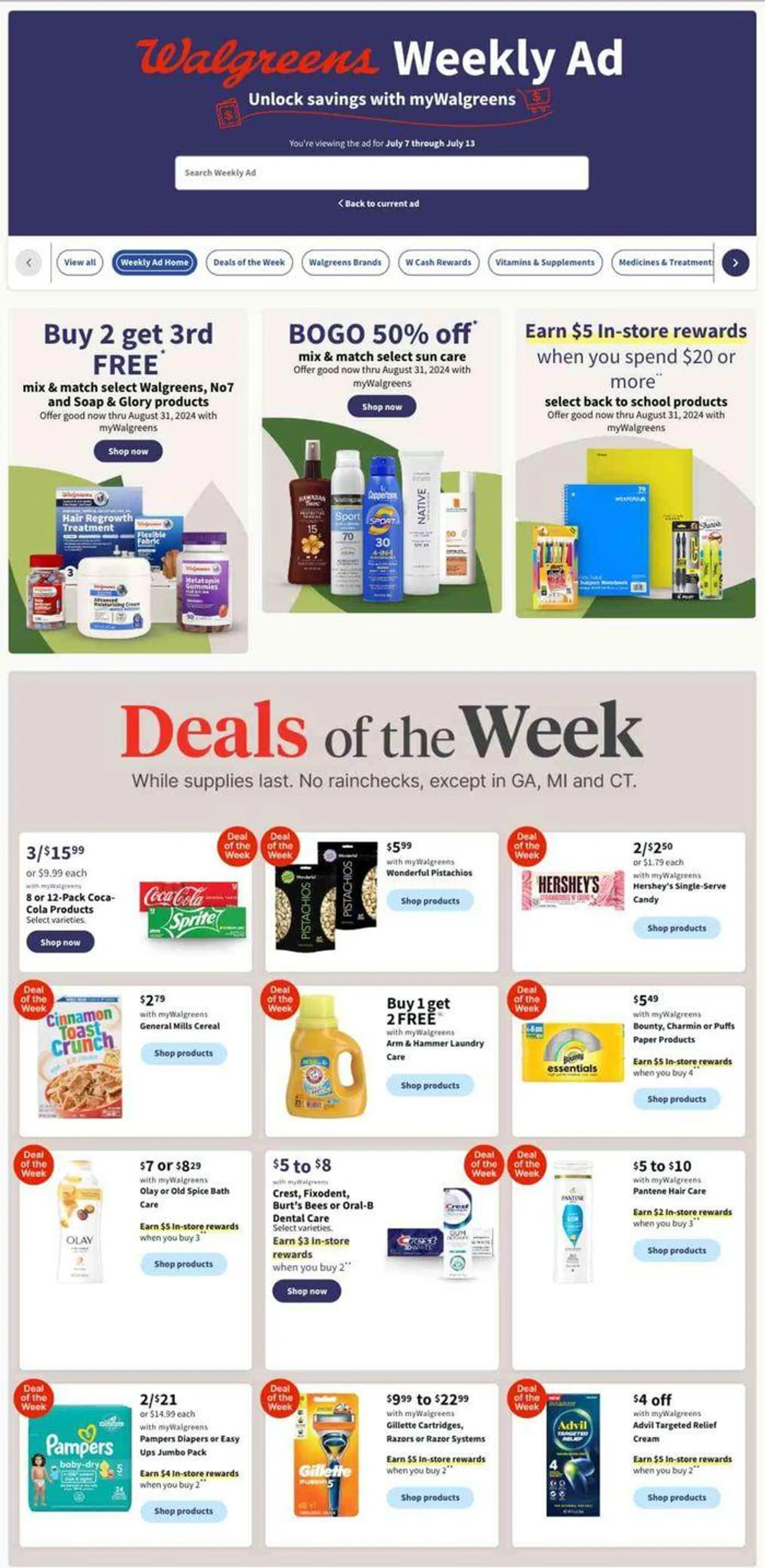 Weekly ad Weekly Ads Walgreens from July 7 to July 13 2024 - Page 1