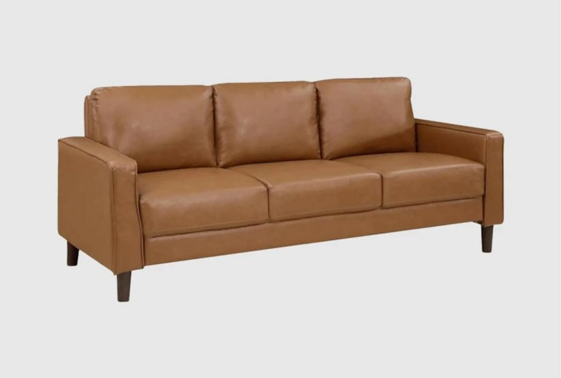 Mendon Brown 77" Faux Leather Sofa